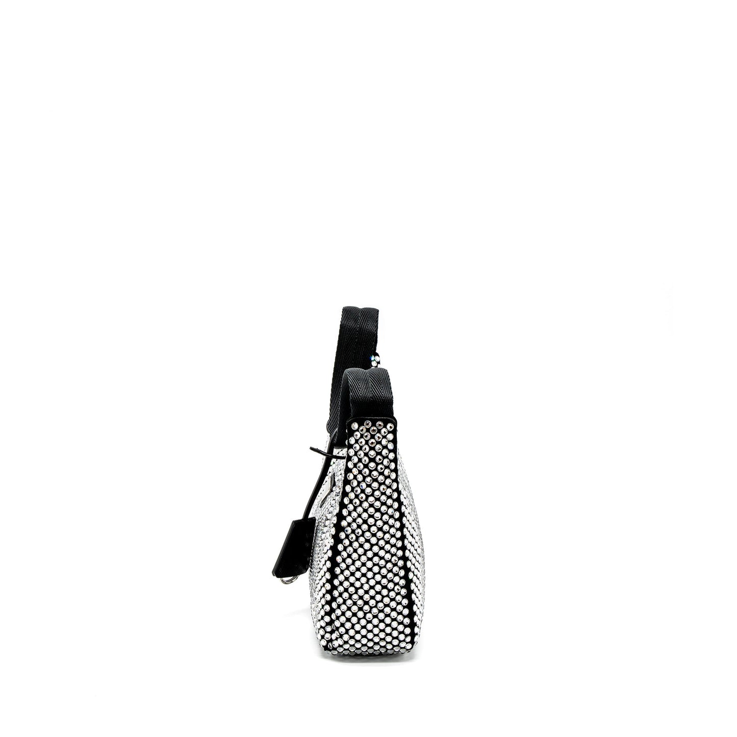 Prada Re-Edition 2000 Mini-Purse Satin/Crystal Black