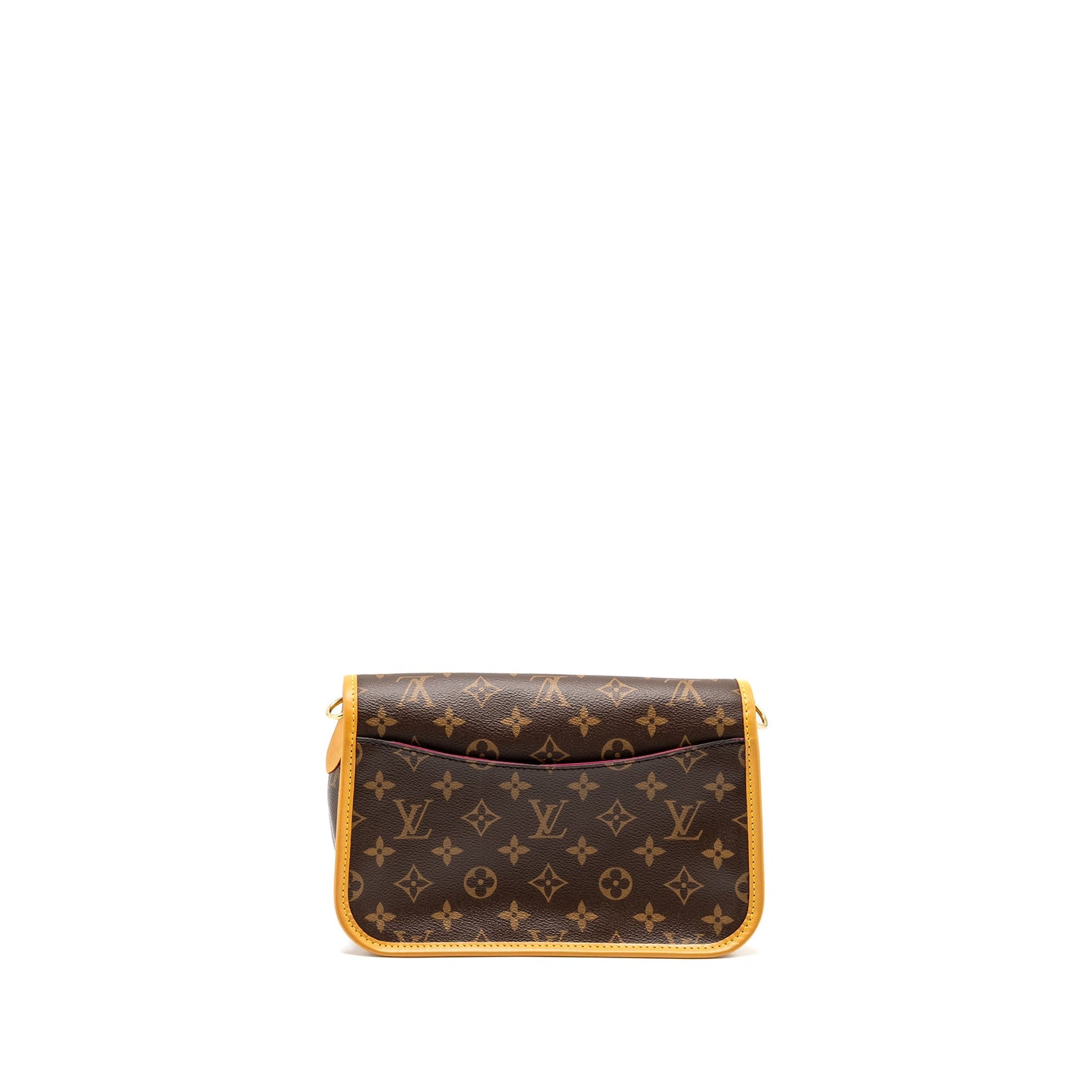 Louis Vuitton Diane Purse With Fuchsia Strap Monogram Canvas