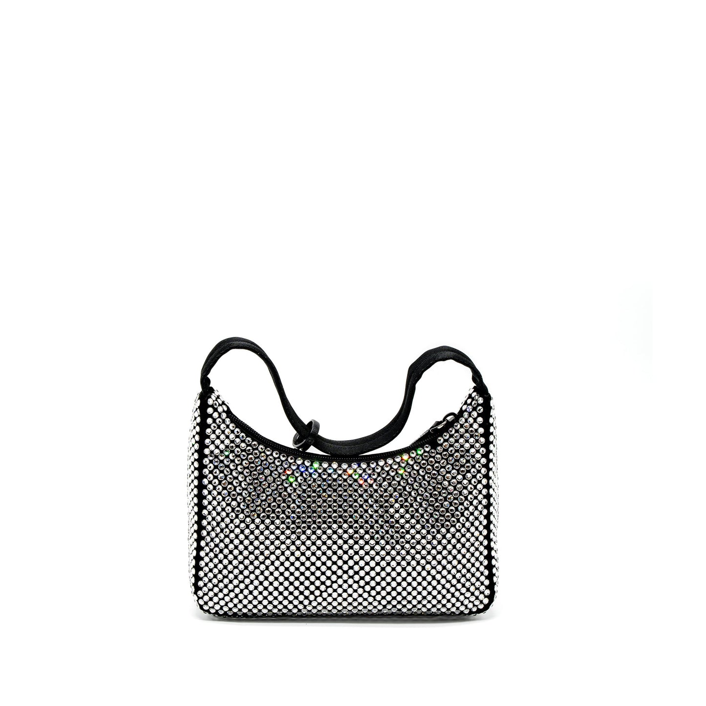 Prada Re-Edition 2000 Mini-Purse Satin/Crystal Black