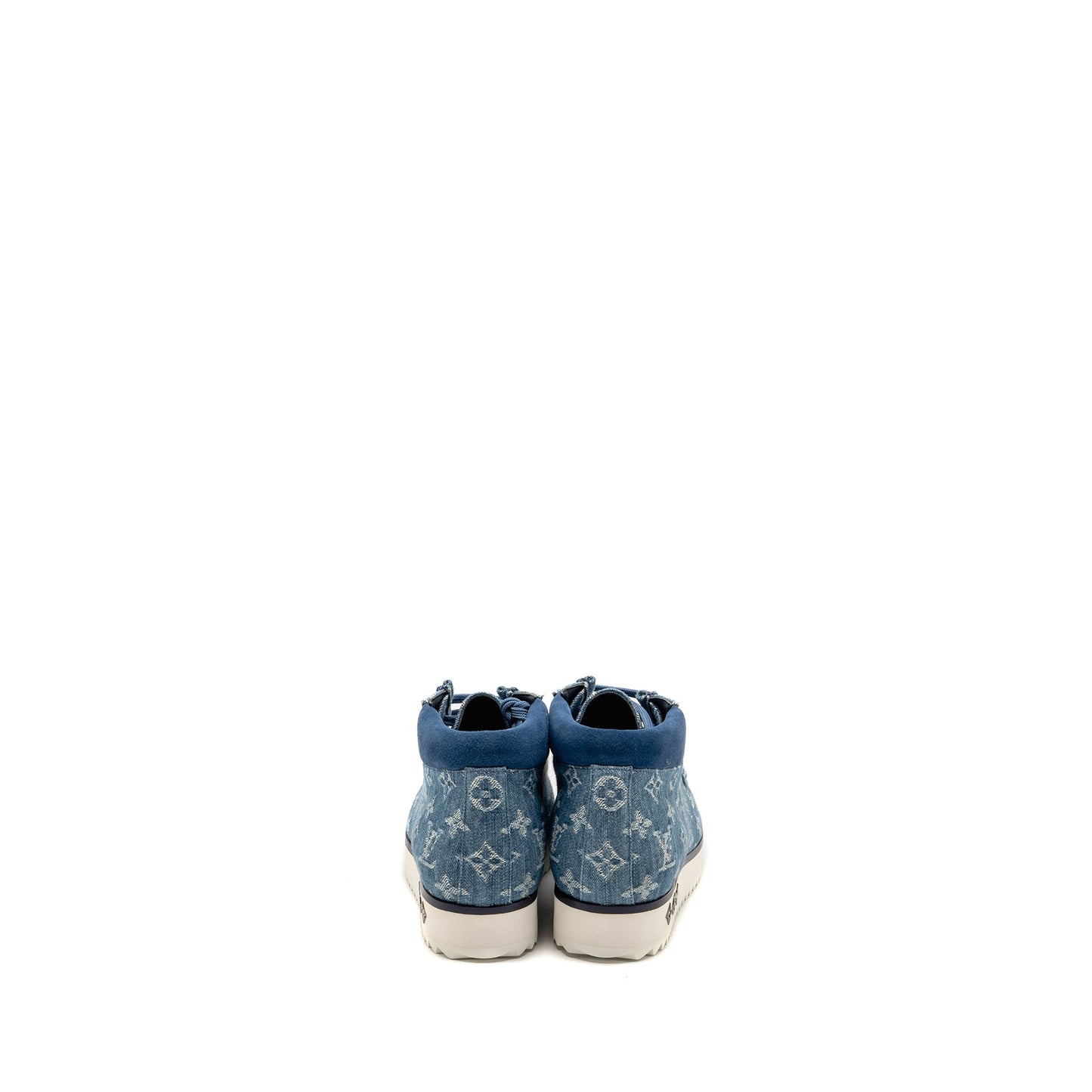 Louis Vuitton Size 7.5 Mods Ankle Boots Denim Blue/White