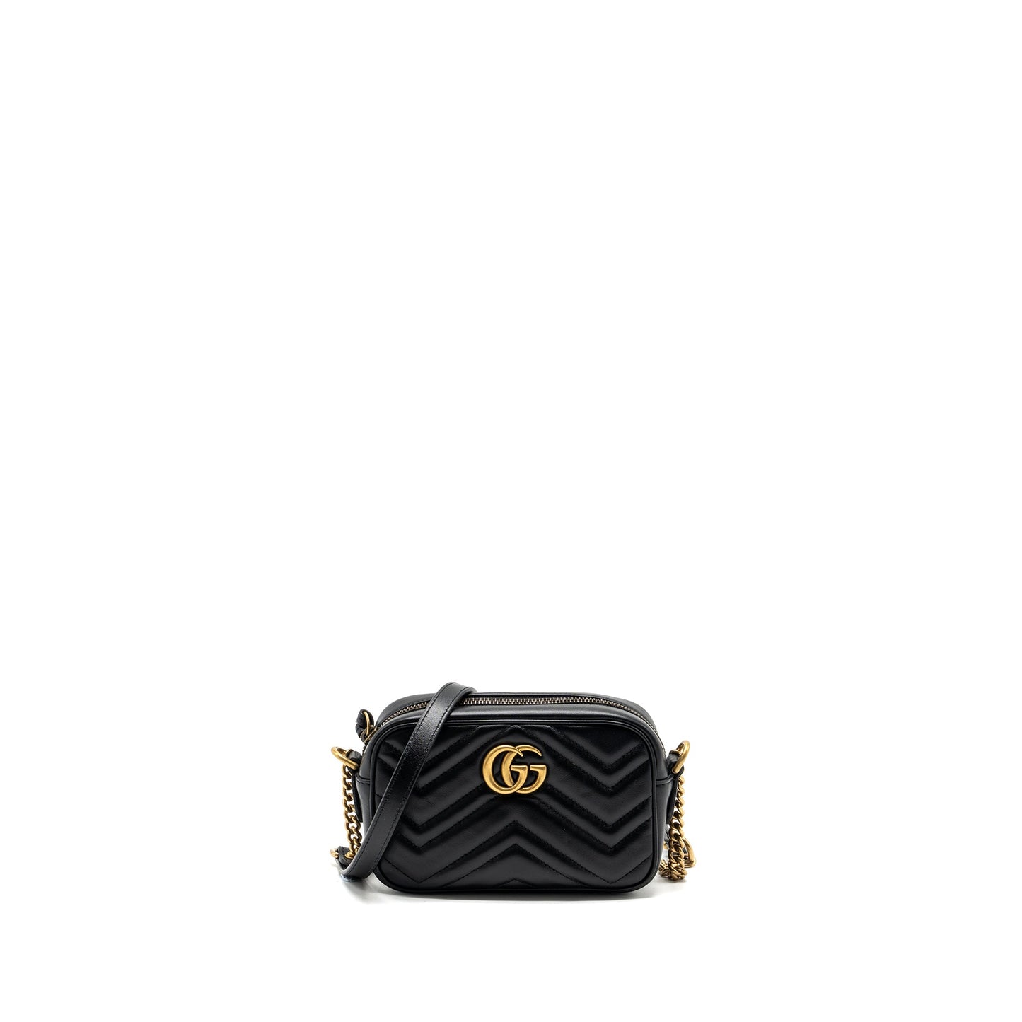Gucci Marmont Matelasse Mini Camera Purse calfskin black