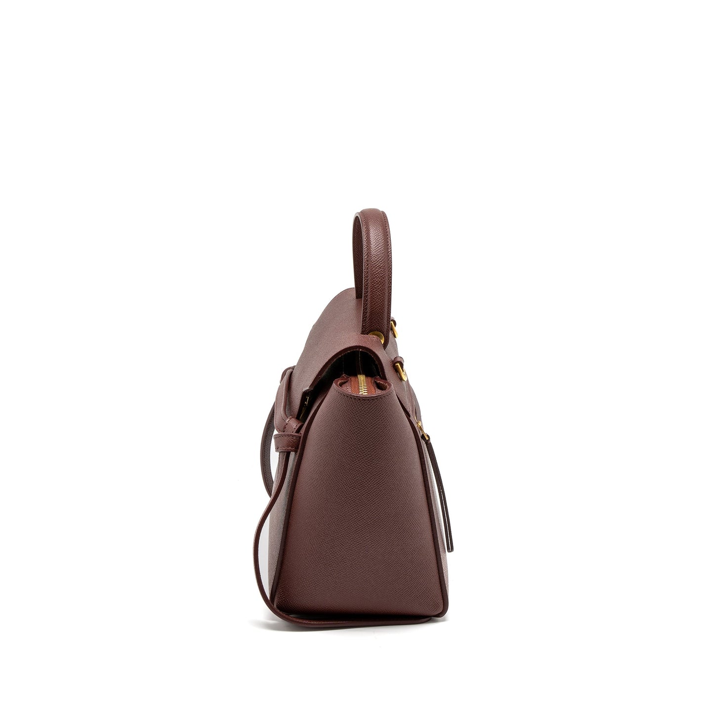 Celine Micro Belt Purse Grained Calfskin Burgundy