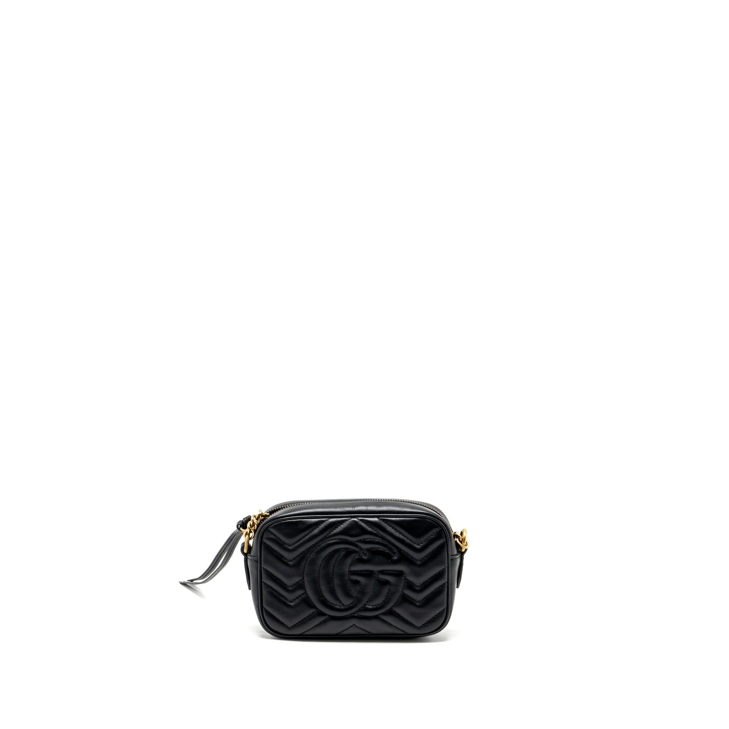 Gucci Marmont Matelasse Mini Camera Purse calfskin black