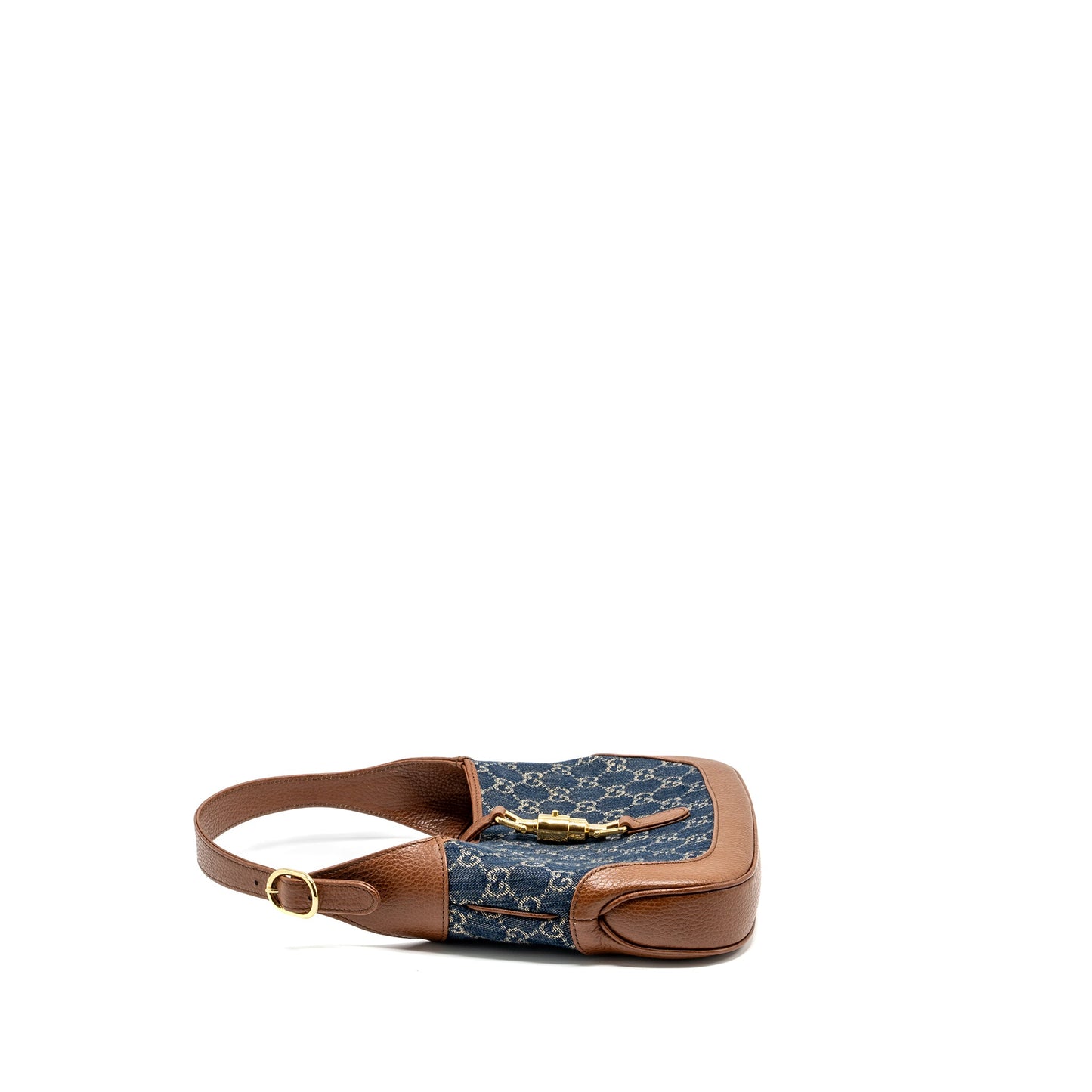 Gucci Jackie 1961 Small Mini Purse Denim/Leather Blue/Brown