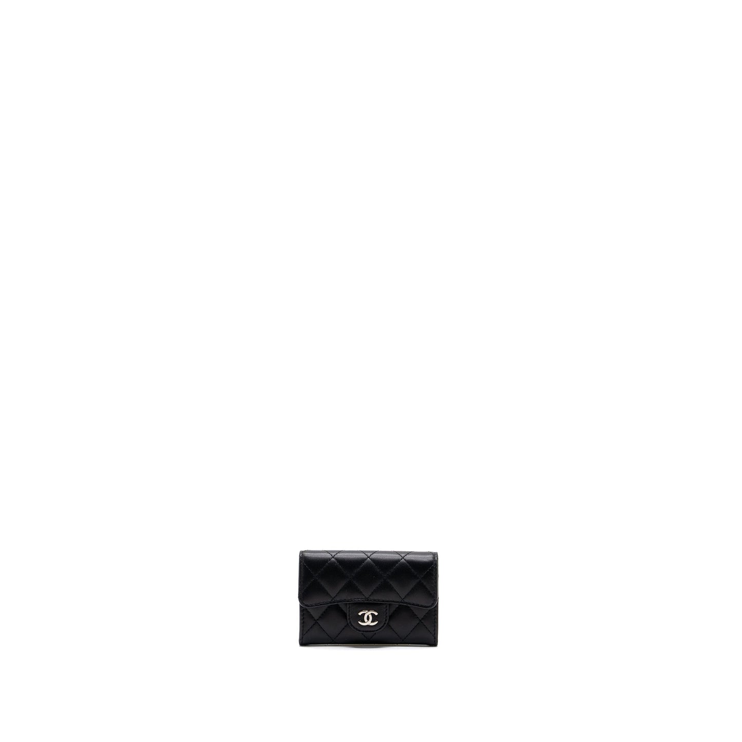 Chanel Classic flap card holder lambskin Black SHW
