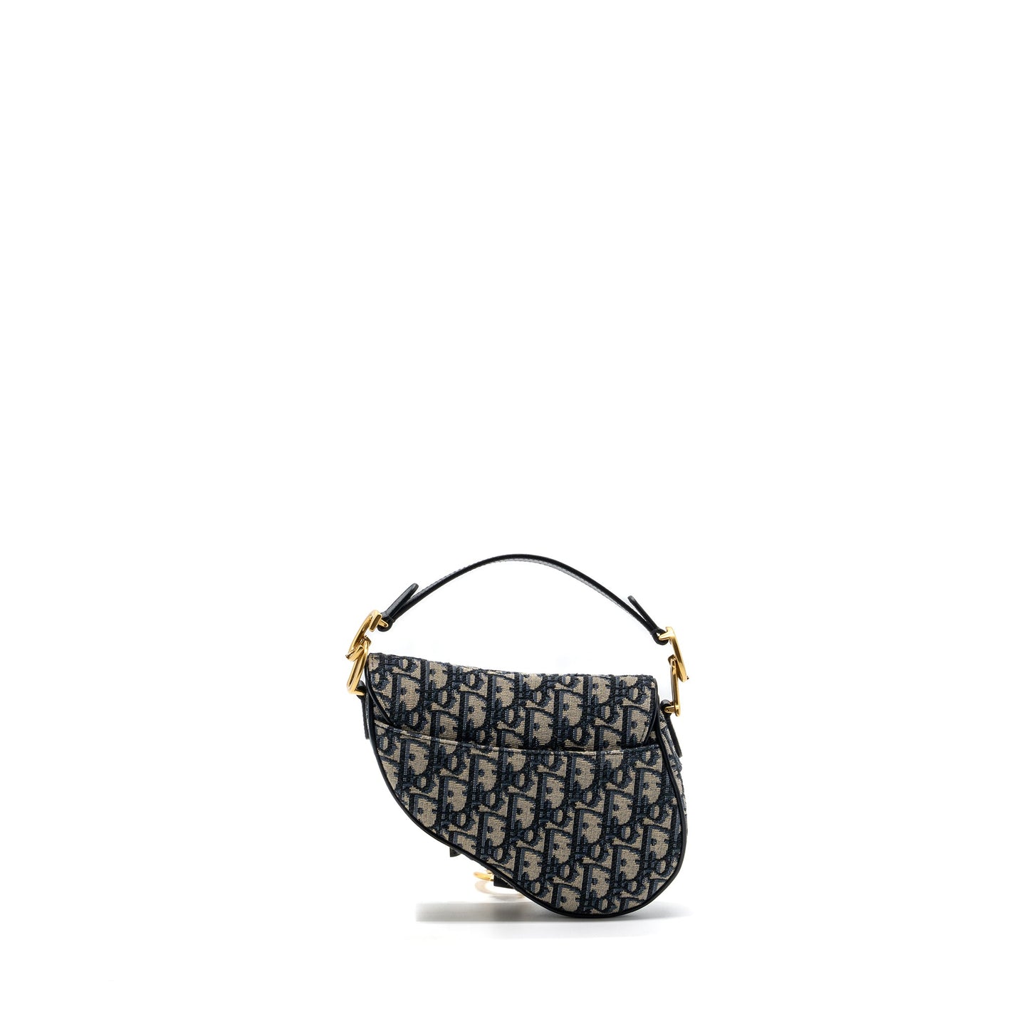 Dior Mini Saddle Purse Blue Oblique Jacquard