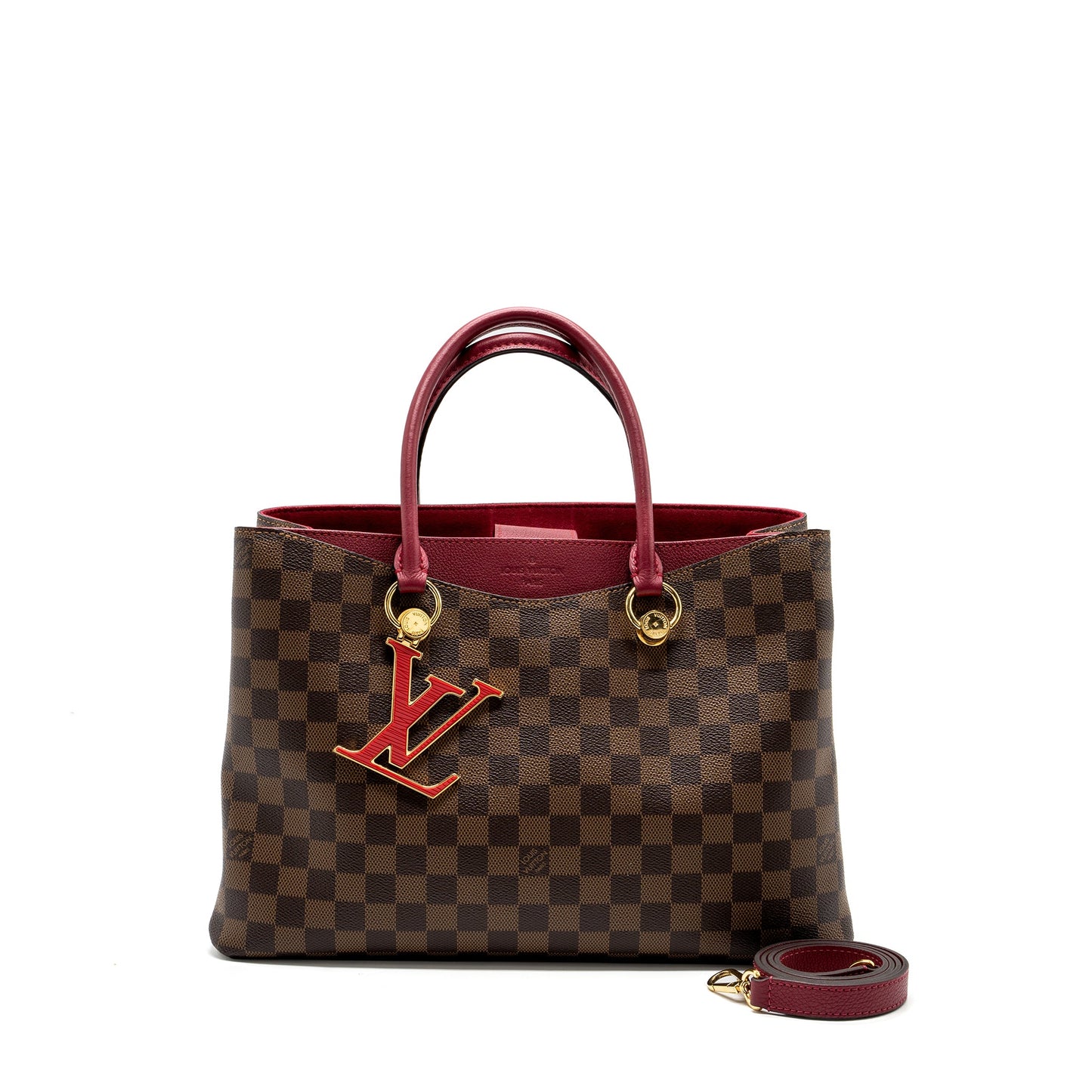 Louis Vuitton Top Handle Crossbody Purse Damier Ebene