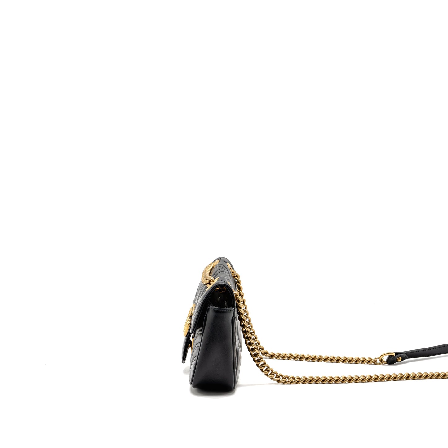 Gucci Mini Marmont flap Purse calfskin black