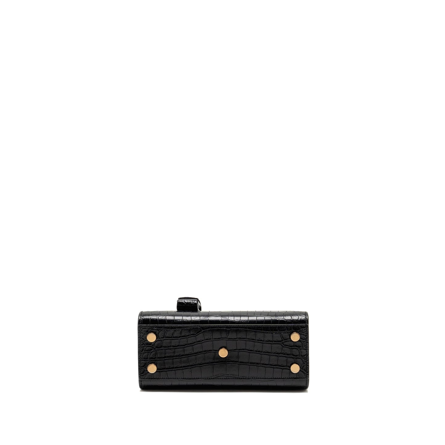 Saint Laurent/ Nano Sac de Jour Crocodile-Embossed Calfskin Black