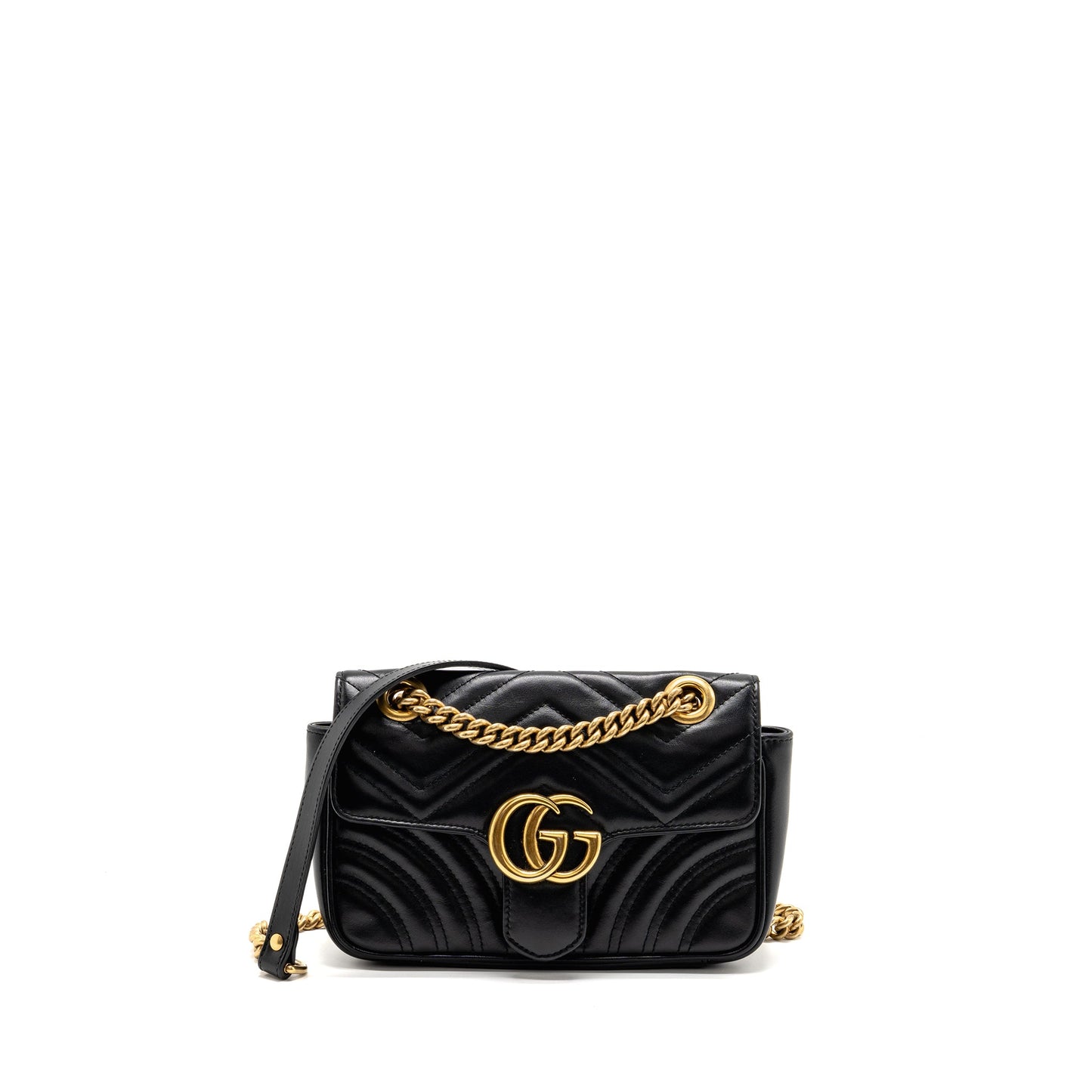 Gucci Mini Marmont flap Purse calfskin black