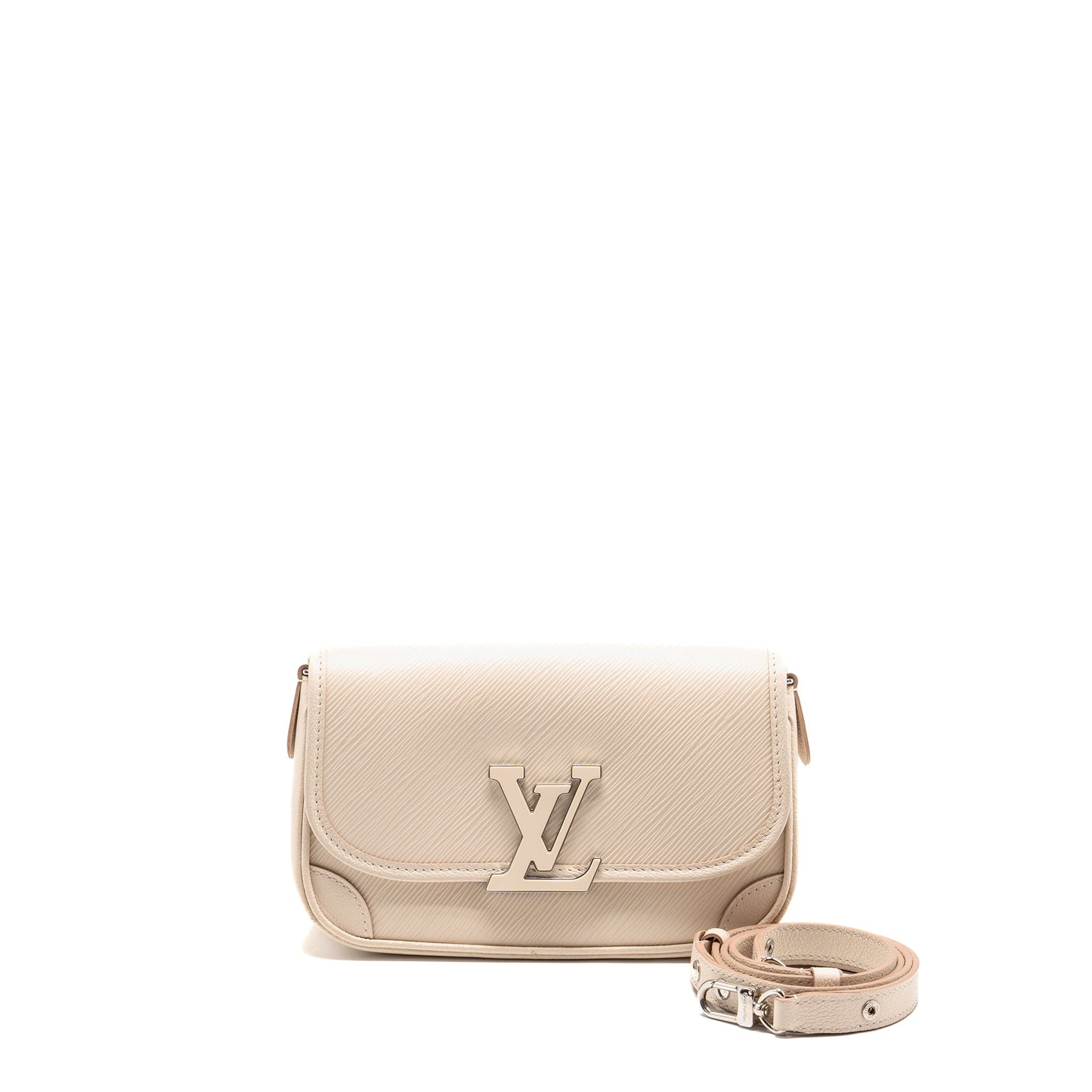 Louis Vuitton Buci Purse Epi Leather Quartz White