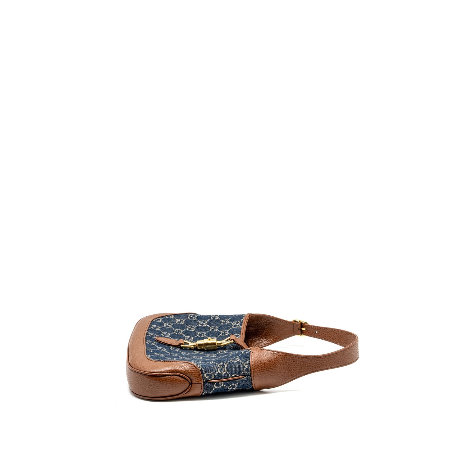 Gucci Jackie 1961 Small Mini Purse Denim/Leather Blue/Brown