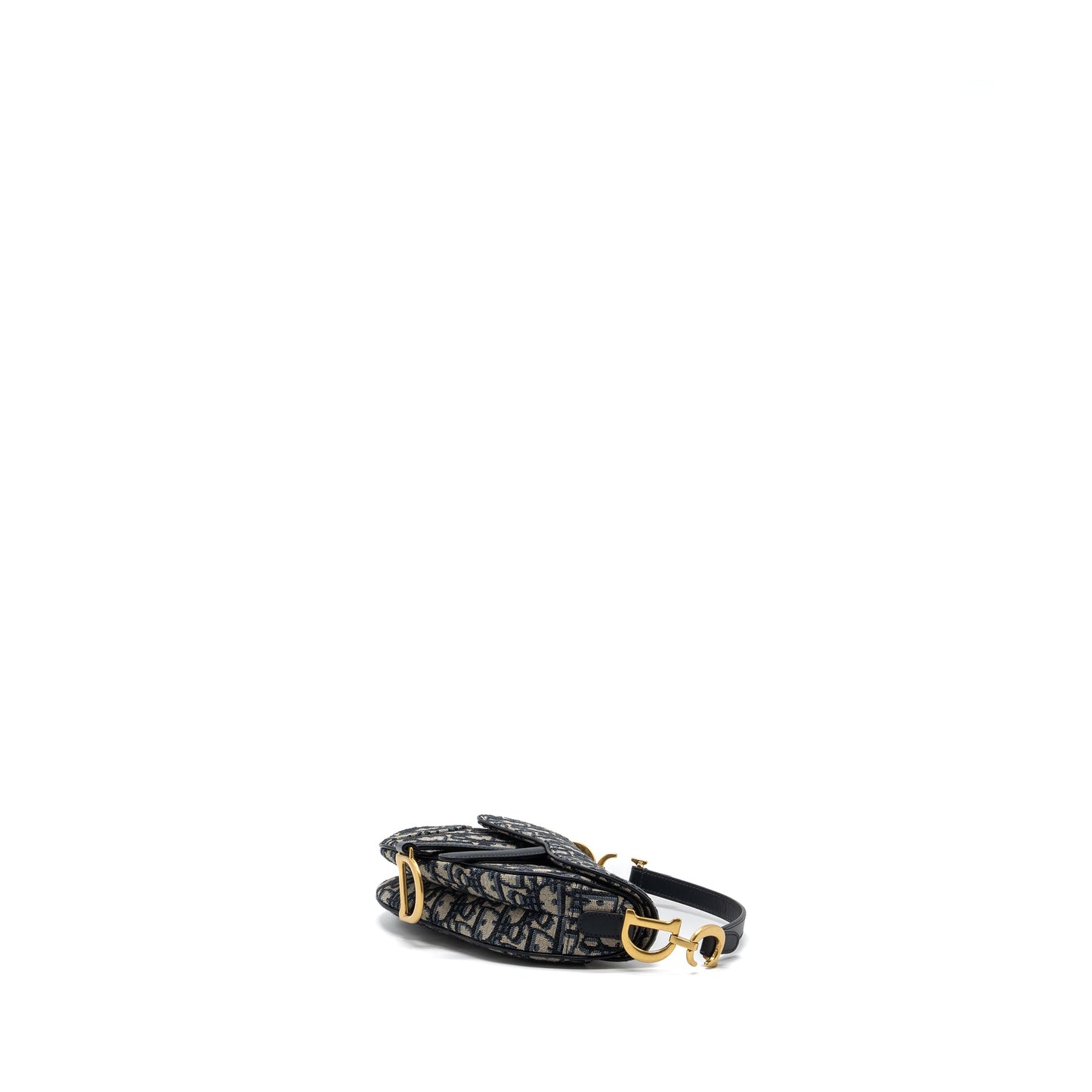 Dior Mini Saddle Purse Blue Oblique Jacquard