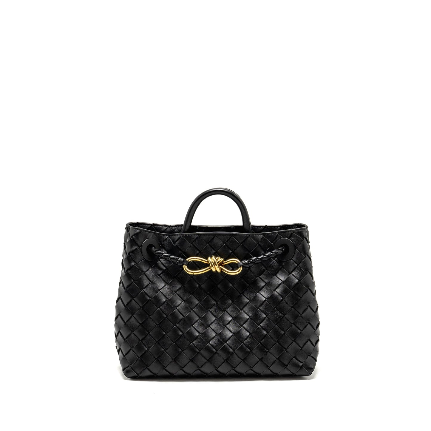 Bottega Veneta Small Andiamo Purse Lambskin Black