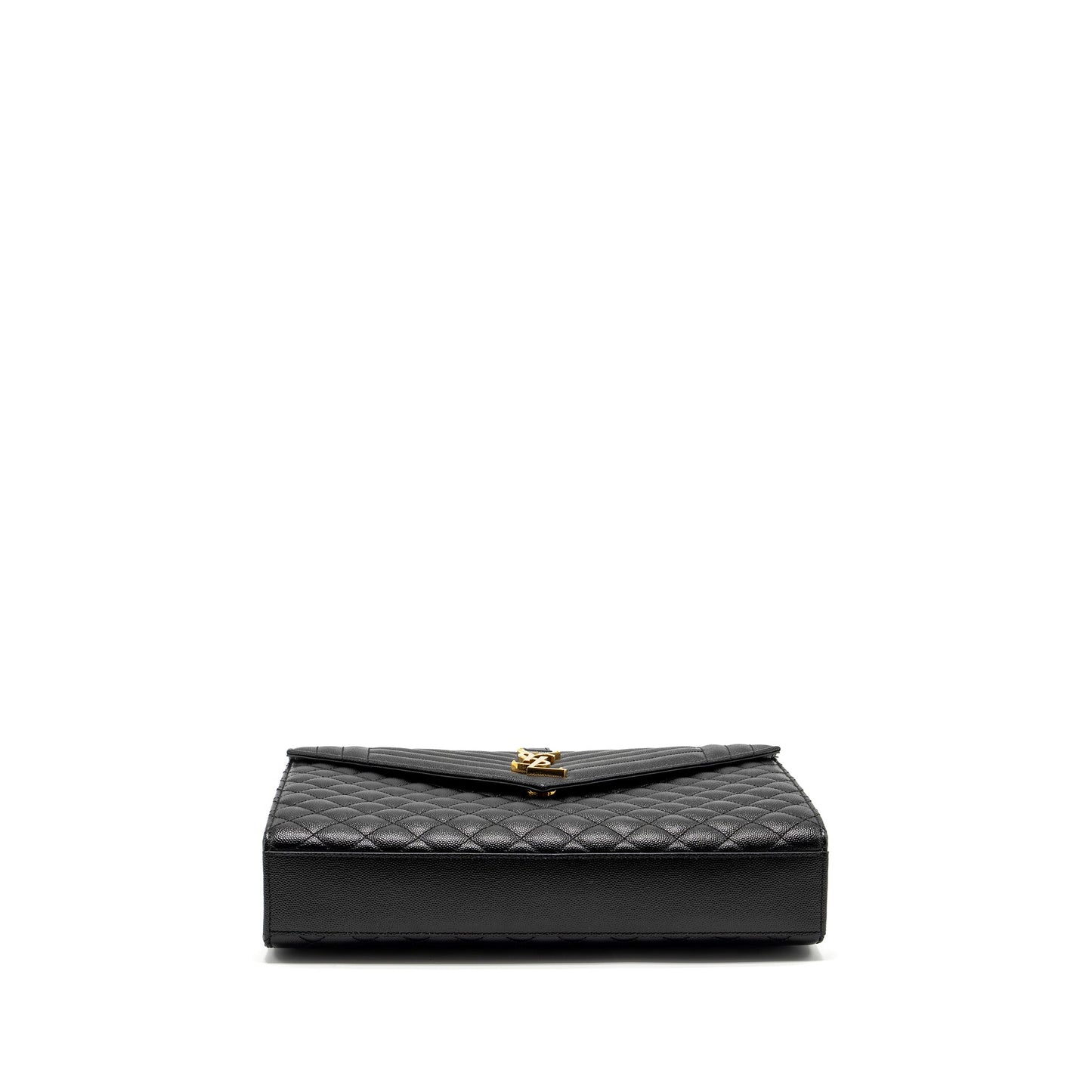 Saint Laurent Large Envelope Purse Calfskin Black