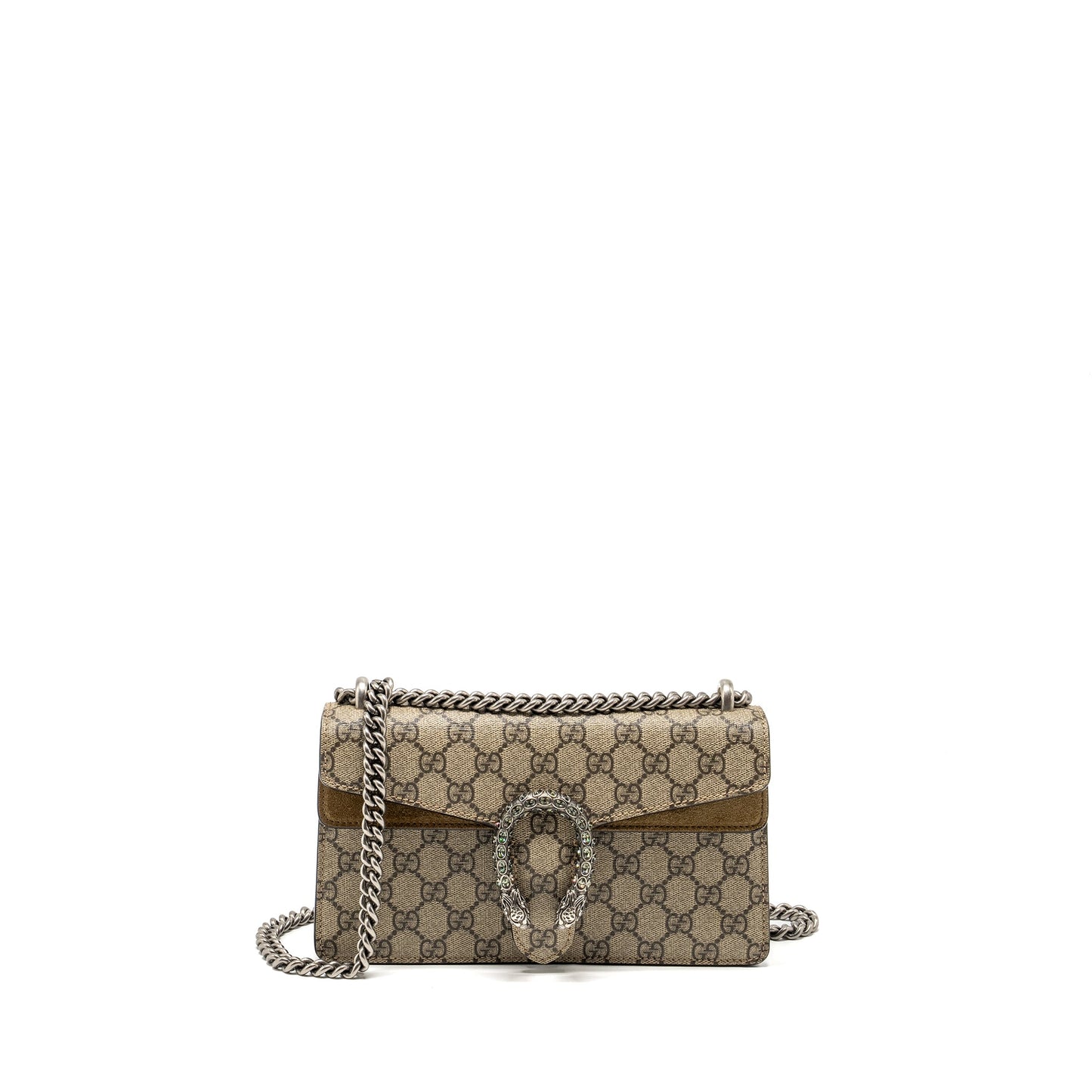 Gucci Dionysus Mini Purse Supreme Canvas/Suede Beige