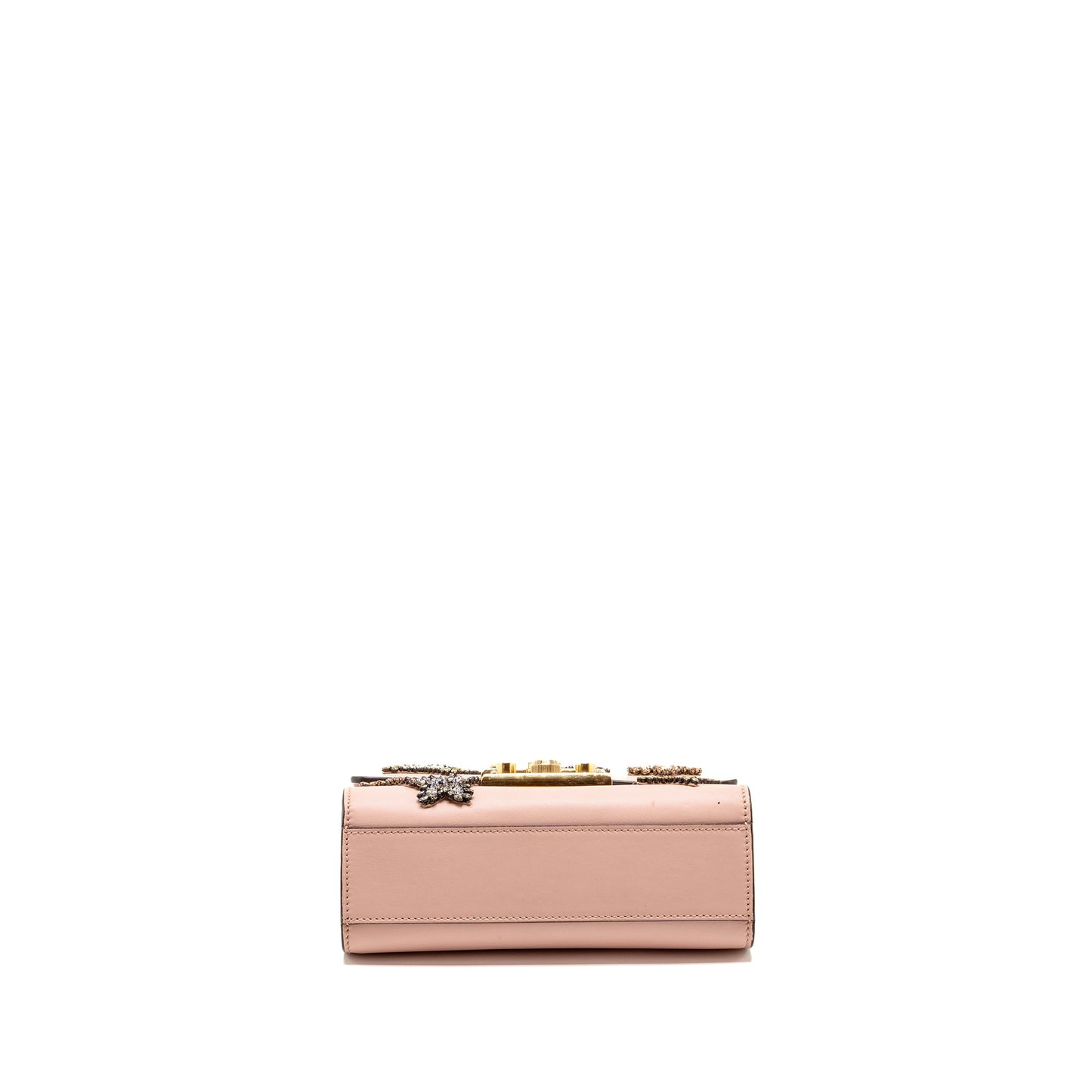 Gucci Padlock Chain Purse Crystal Stars Calfskin Pink