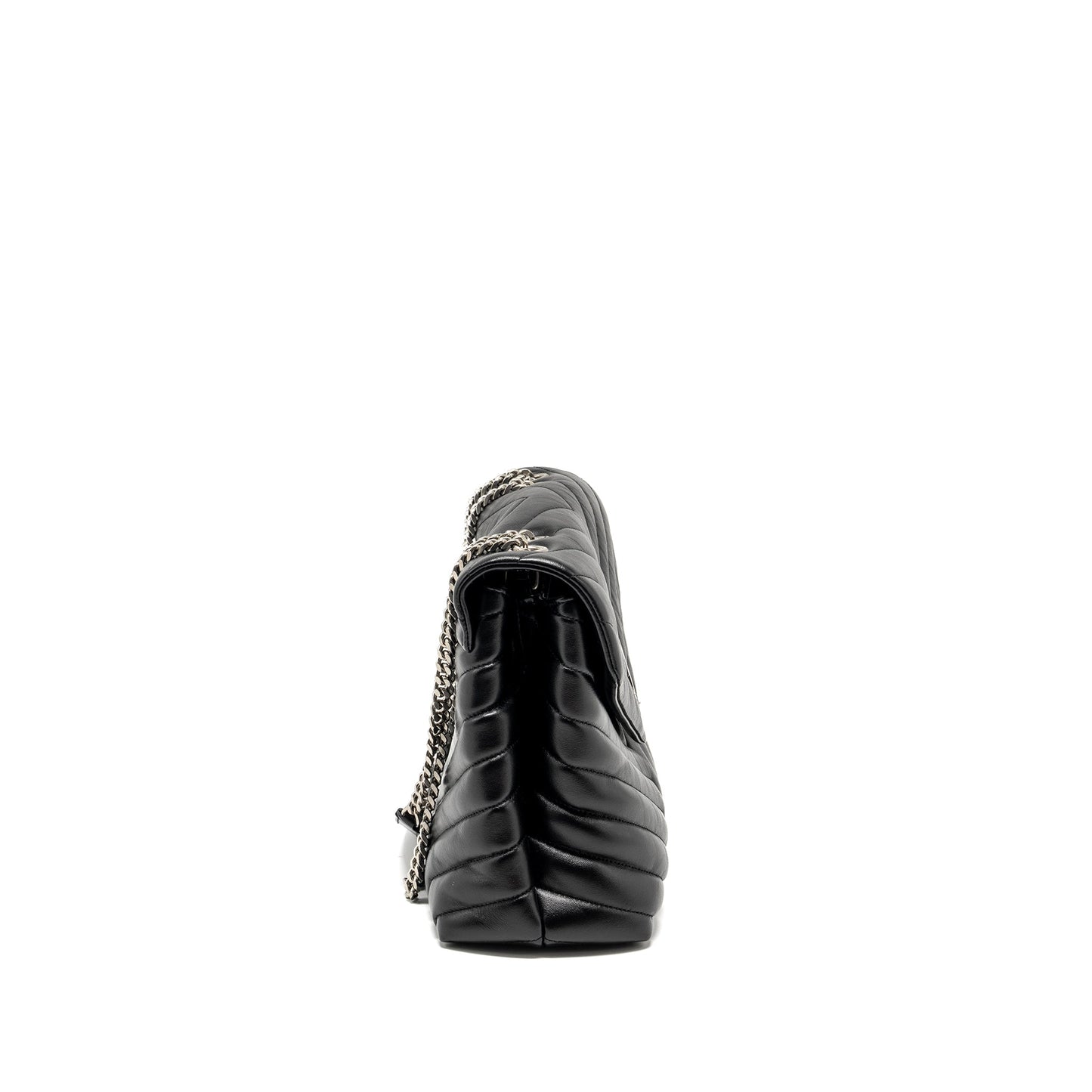 Saint Laurent / Medium Lou Lou Purse Calfskin Black Ruthenium Hardware