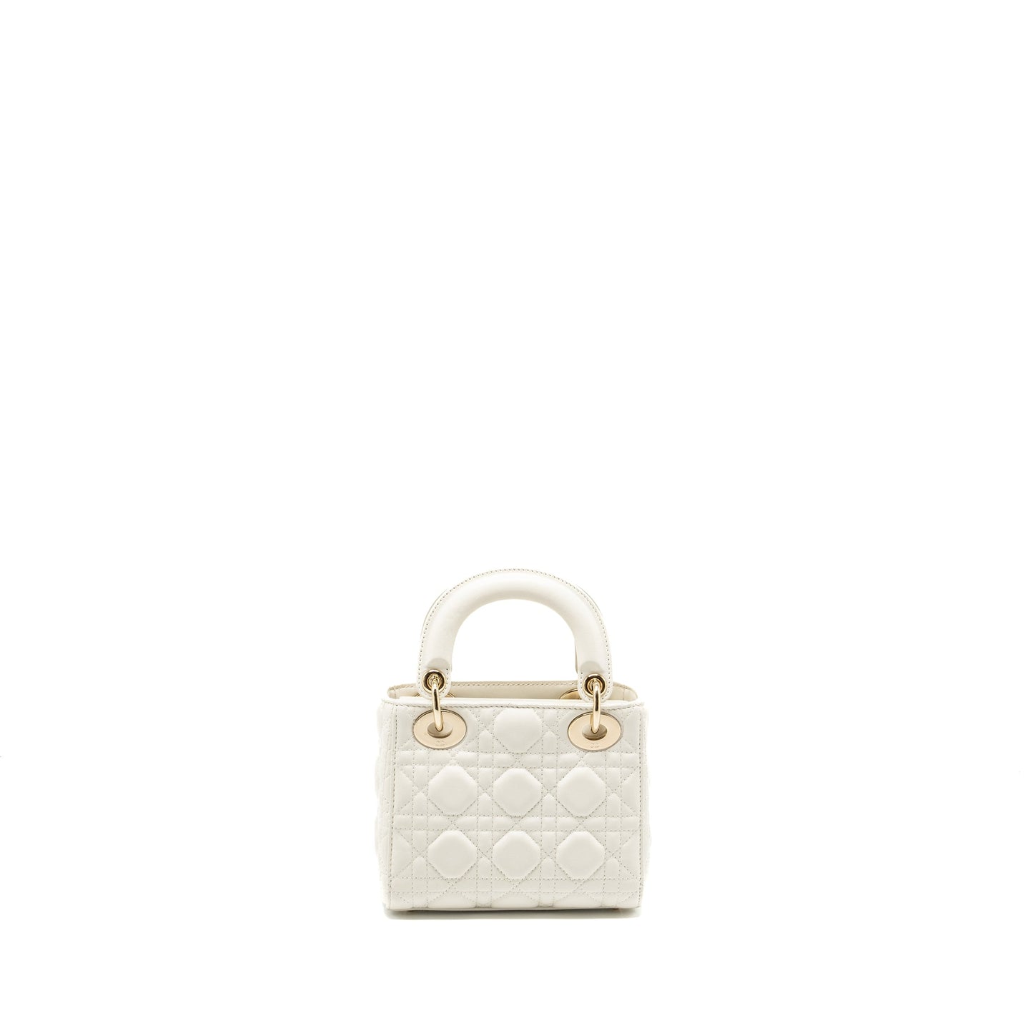 Dior Mini Lady Dior Lambskin White