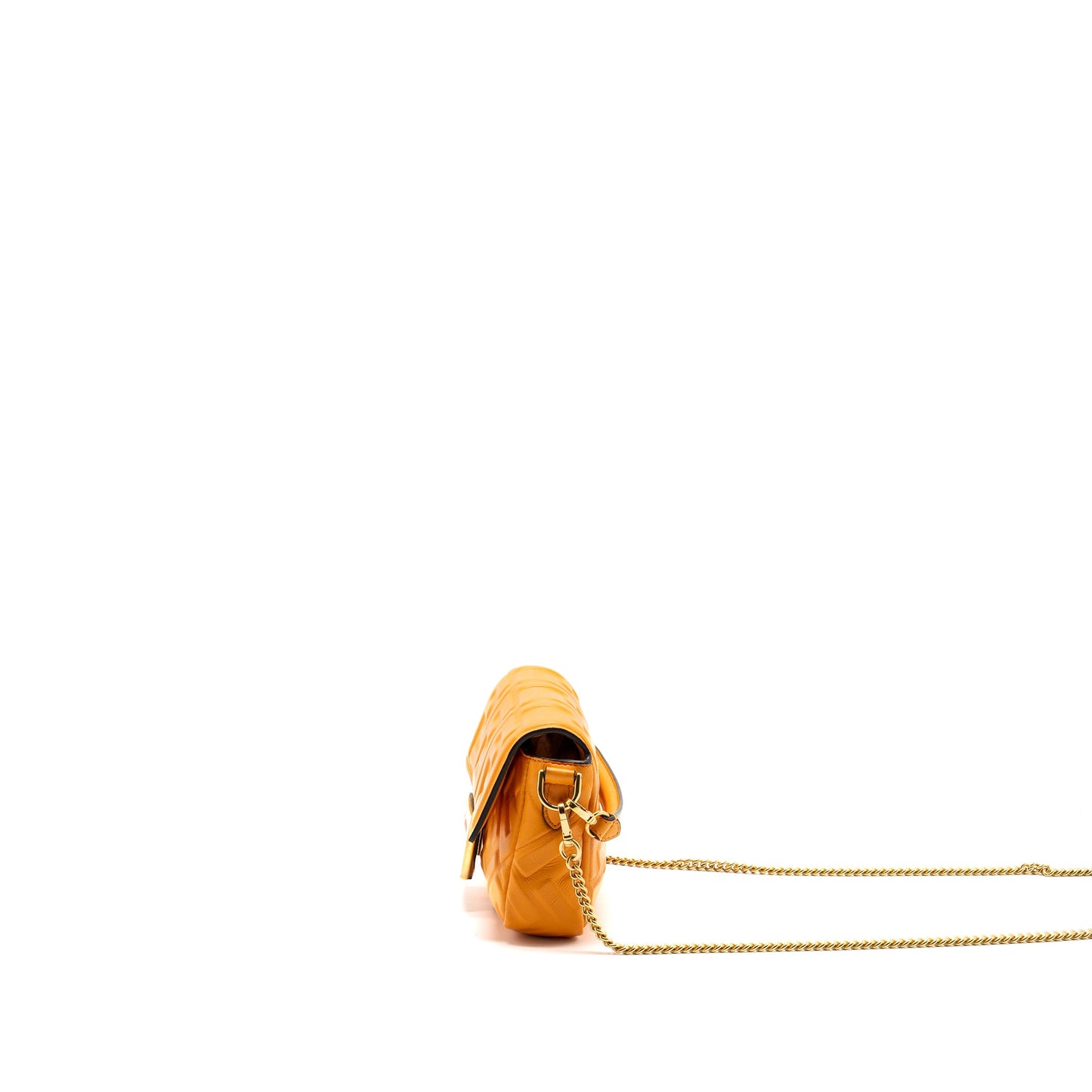 Fendi mini baguette Purse Nappa lambskin orange