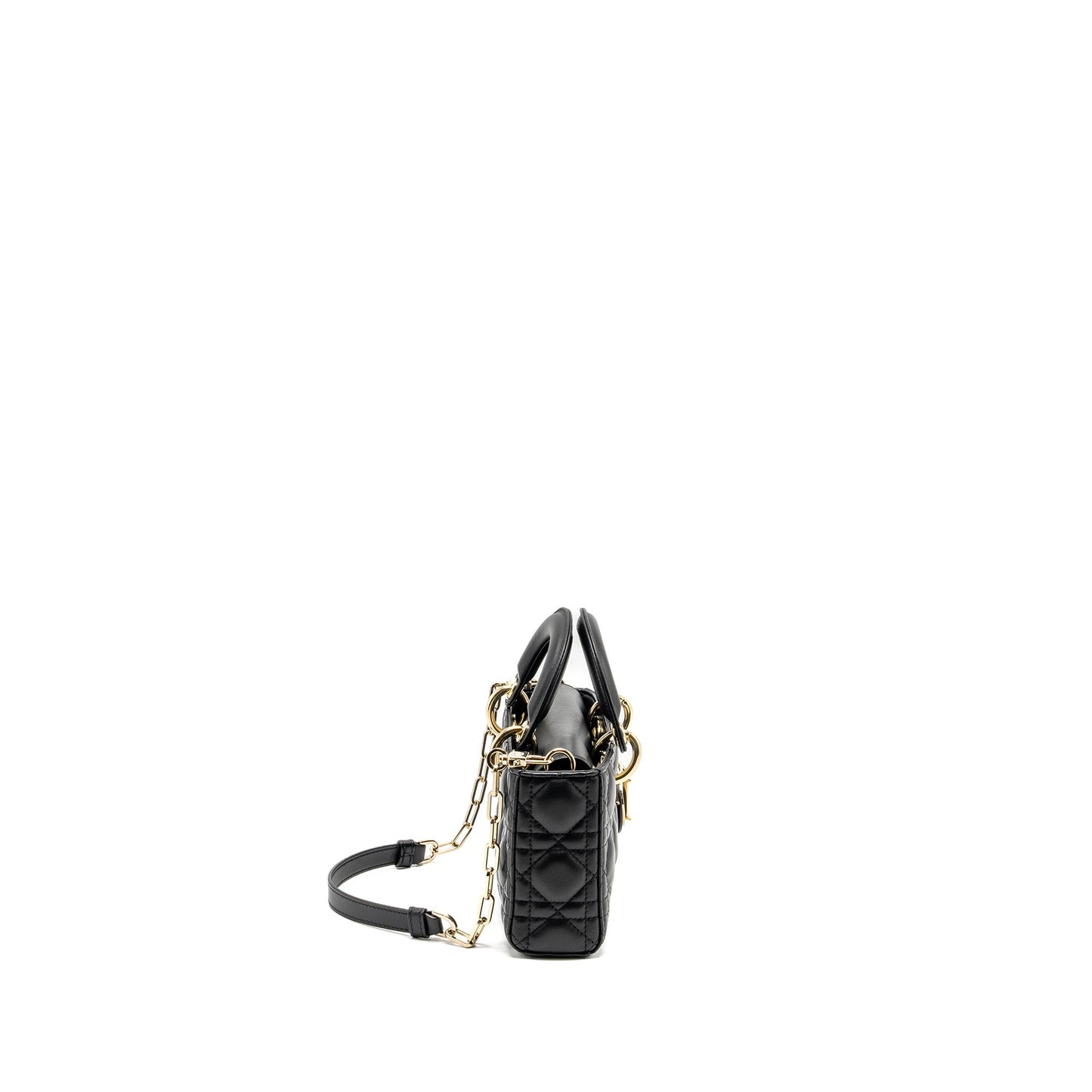 Dior lady D-Joy Small Purse Lambskin Black