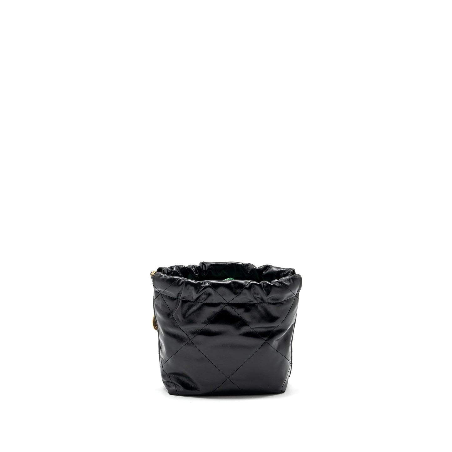 Chanel Mini 22 Bag Shiny Calfskin Black GHW (Microchip)