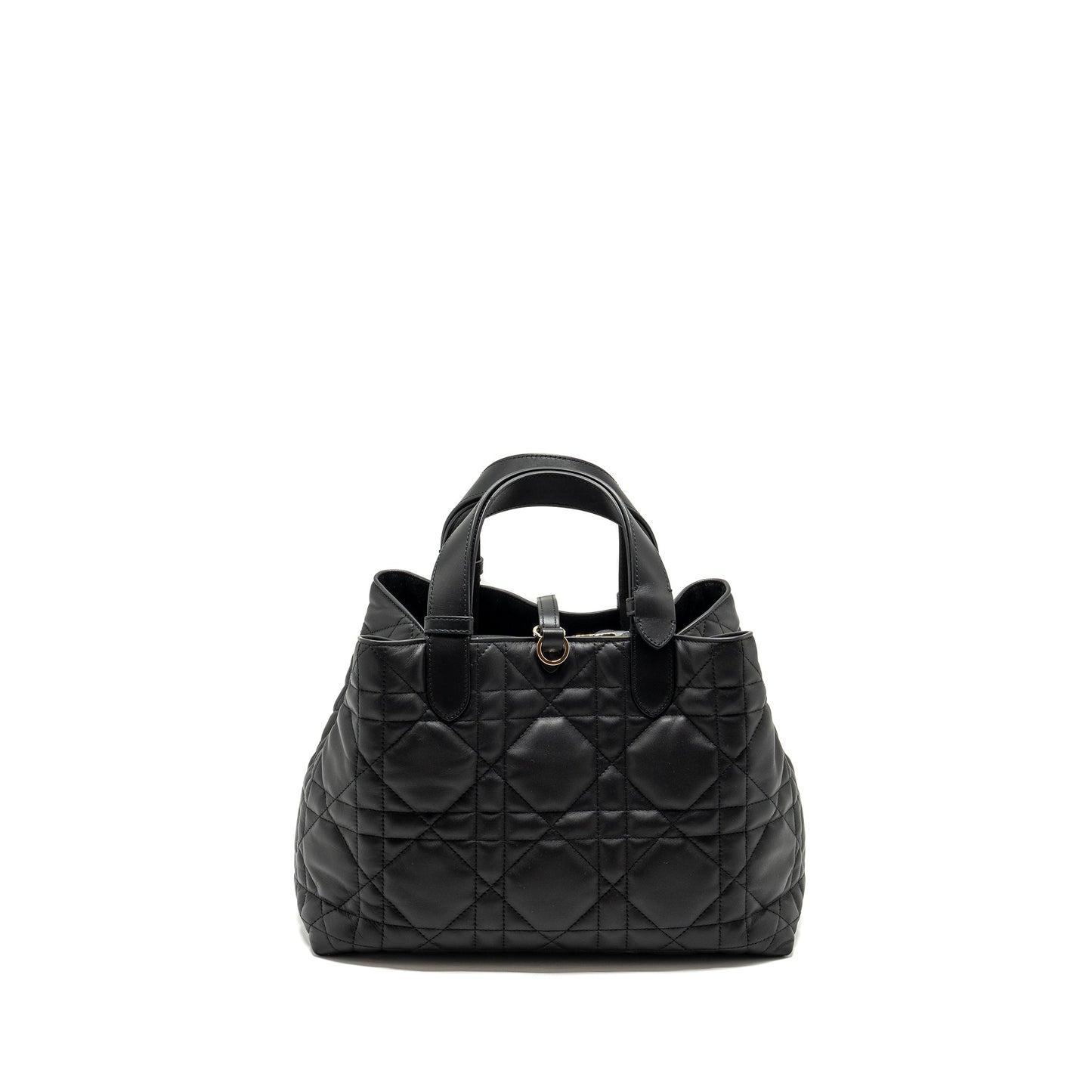 Dior Medium Toujours Purse Macrocannage Calfskin Black