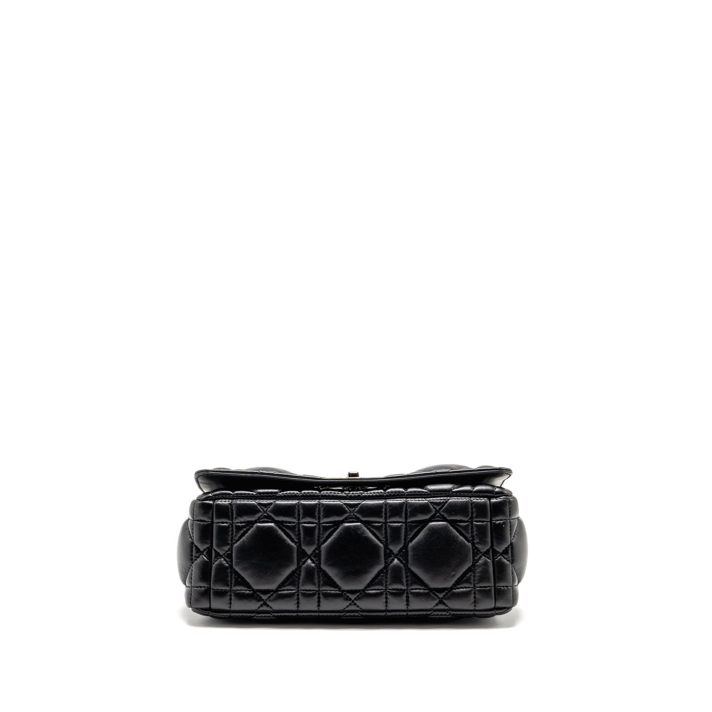 Dior Medium Dior Caro Purse Calfskin Black