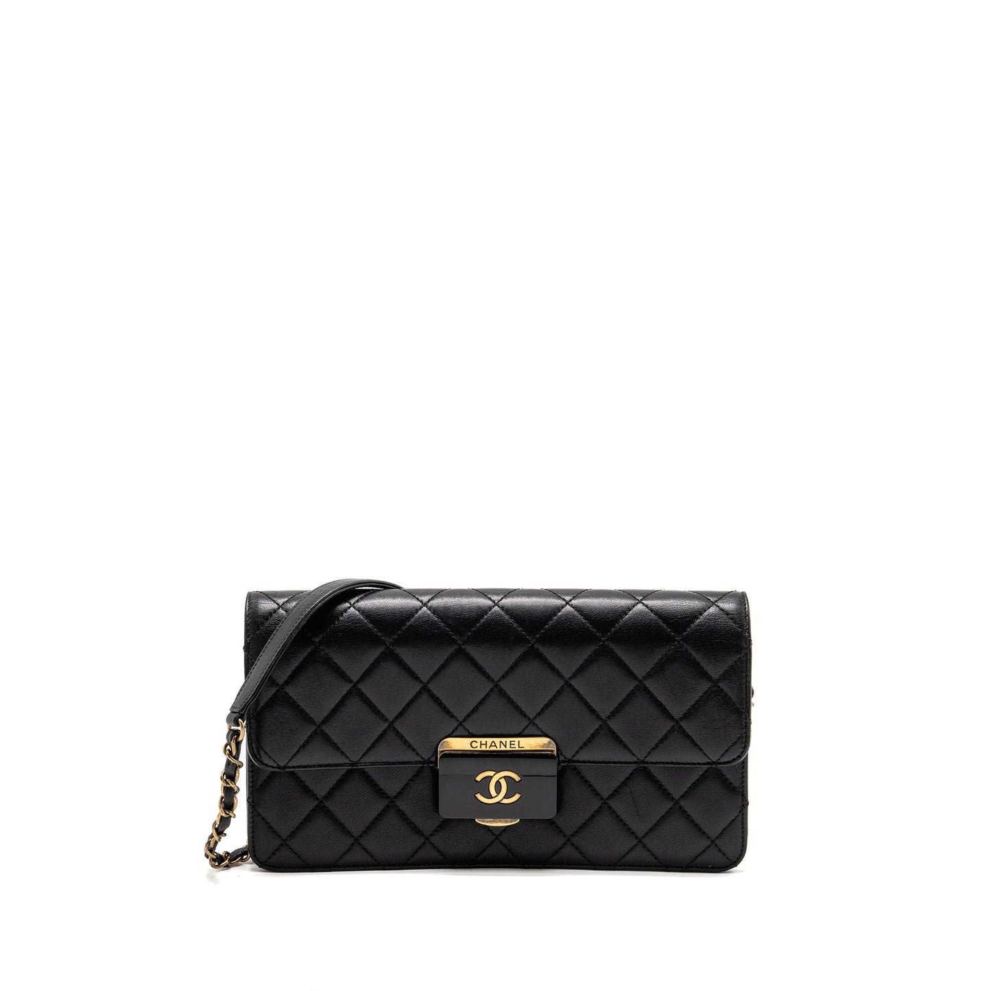 Chanel Beauty Lock Flap Bag Sheepskin Black GHW