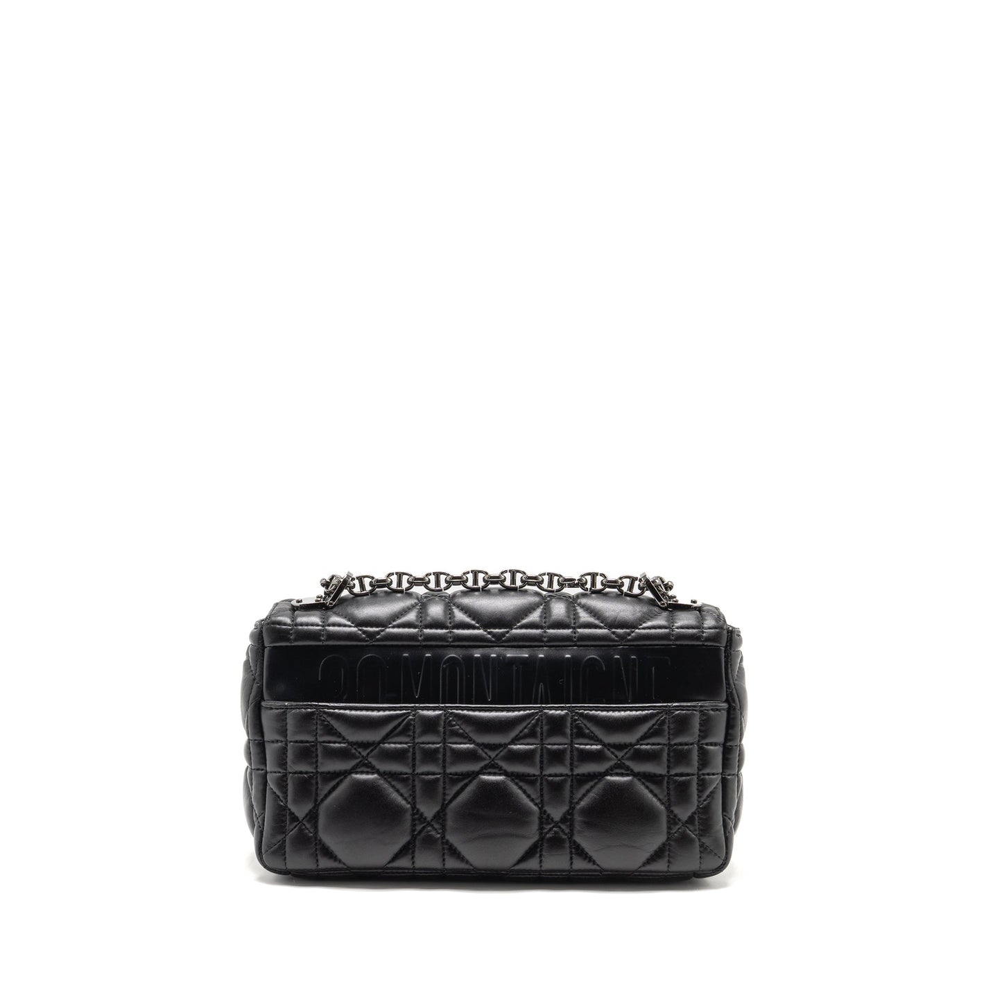 Dior Medium Dior Caro Purse Calfskin Black