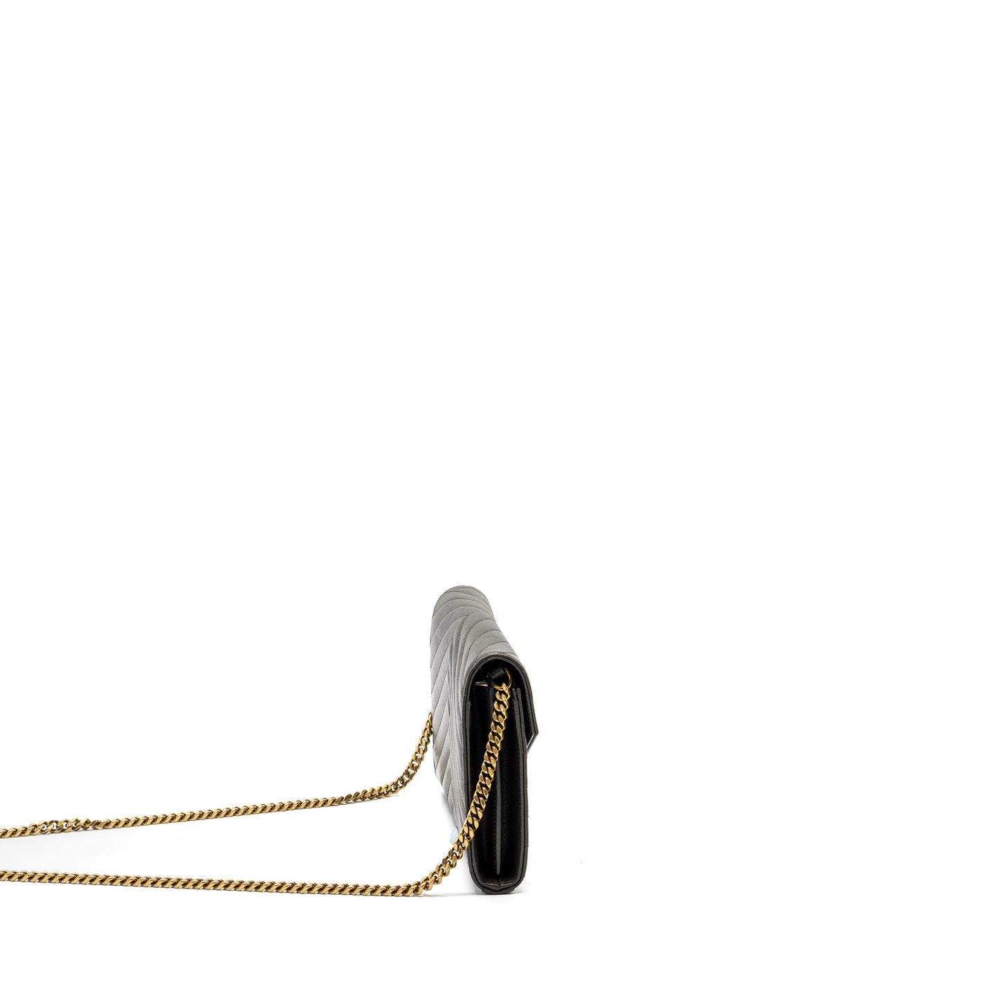 Saint Laurent/ Envelop Chain Purse Grained Calfskin Dark Green