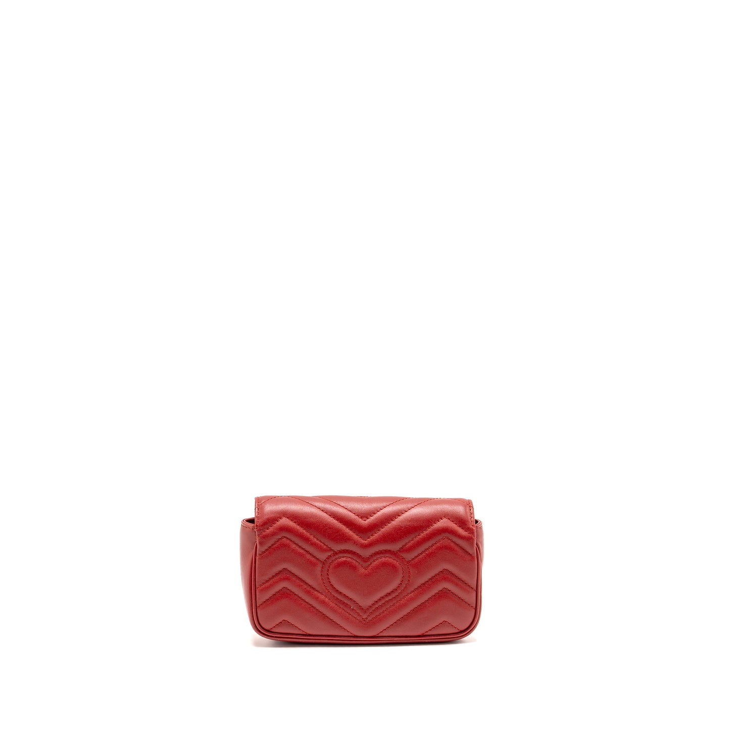 Gucci Marmont Mini Purse Calfskin Red Brushed