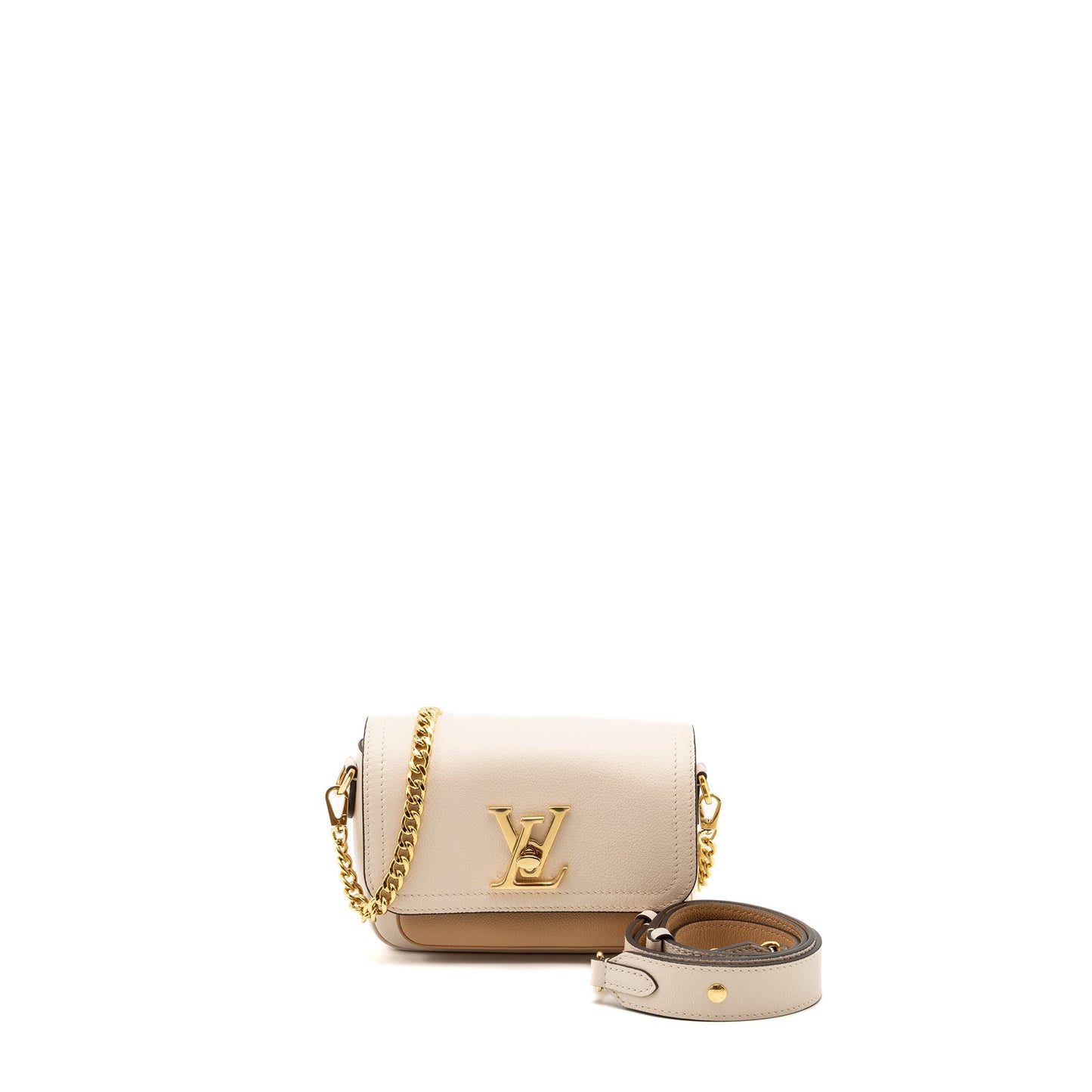 Louis Vuitton Lockme Tender grained calfskin beige multicolour