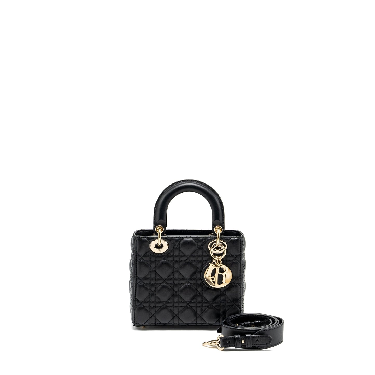 Dior Small Lady Dior Purse Lambskin Black