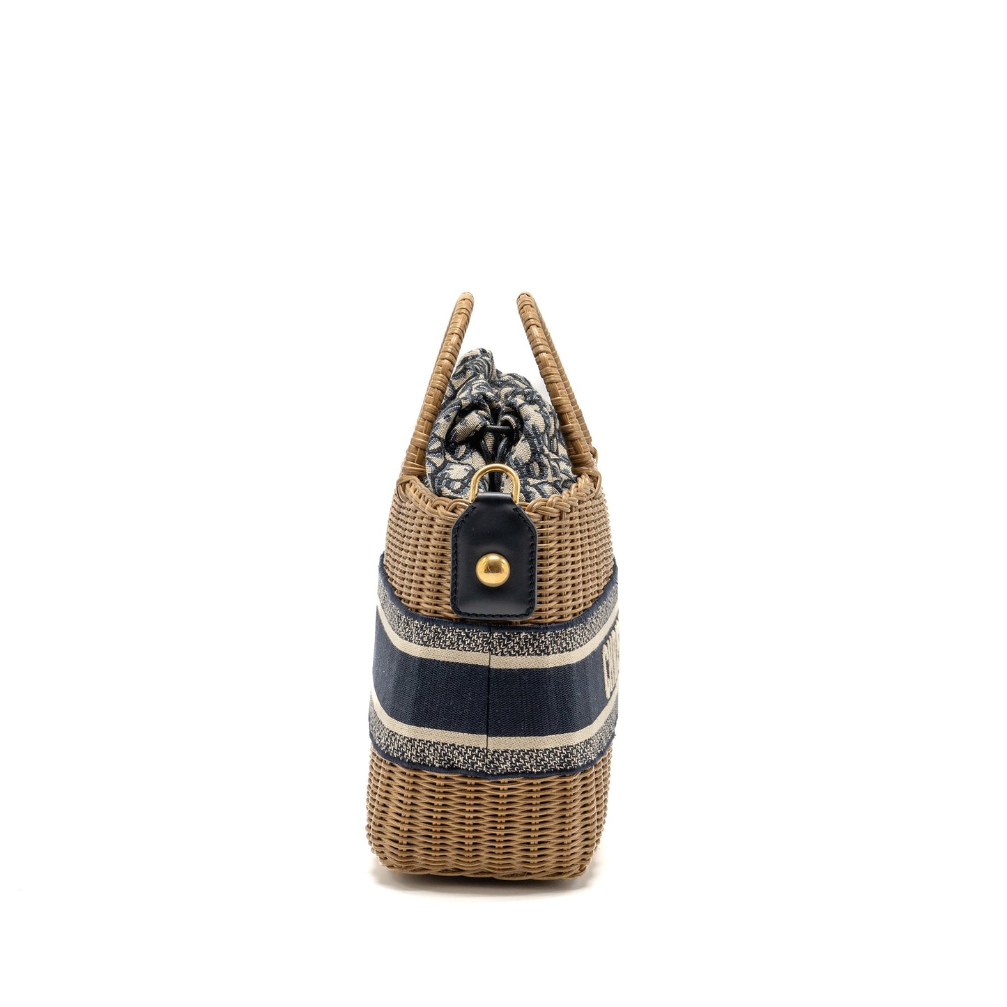 Dior Wicker Basket Mini Purse Blue Dior Oblique Jacquard
