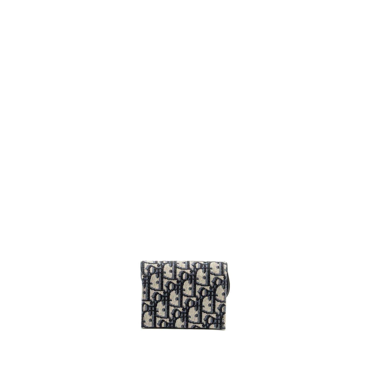Dior Saddle Jasmine Gusset Card Holder Dior Oblique Jacquard Blue