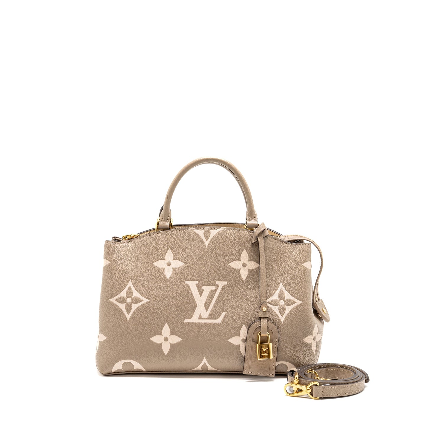 Louis Vuitton Petit Palais Purse Bicolour Monogram Empreinte Leather Tourterelle/Creme