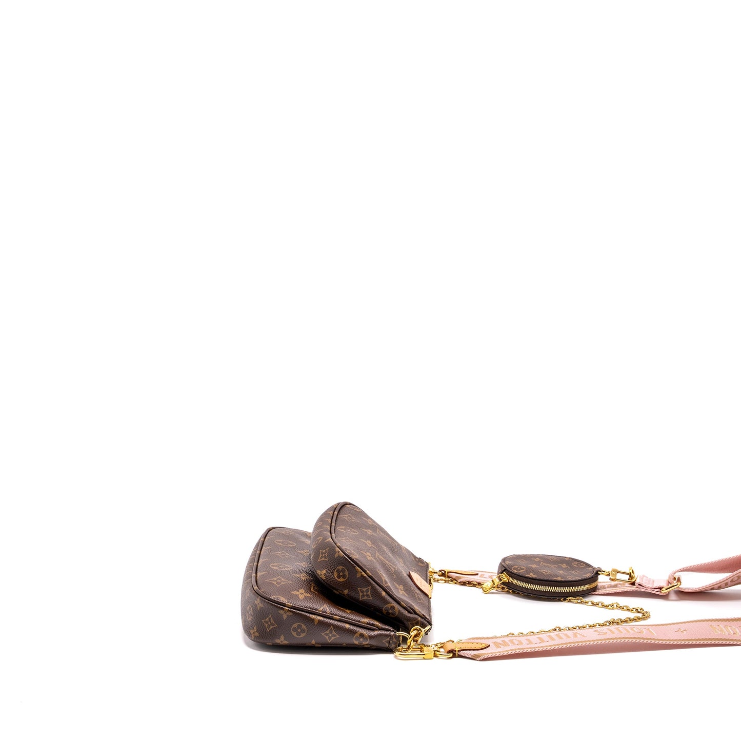 Louis Vuitton Multi Pochette Monogram Canvas Rose Clair