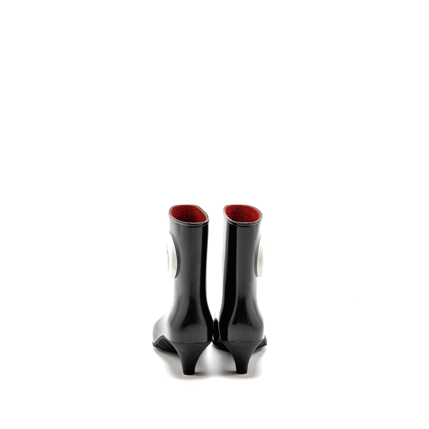 Gucci size 38 Ankel boots rubber black / white