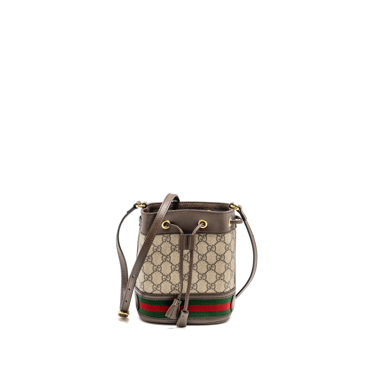 Gucci Ophidia mini Bucket Purse Supreme Canvas Beige / Ebony
