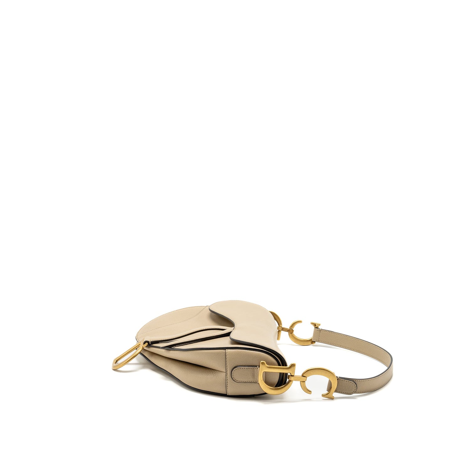 Dior Medium Saddle Purse Goatskin Beige