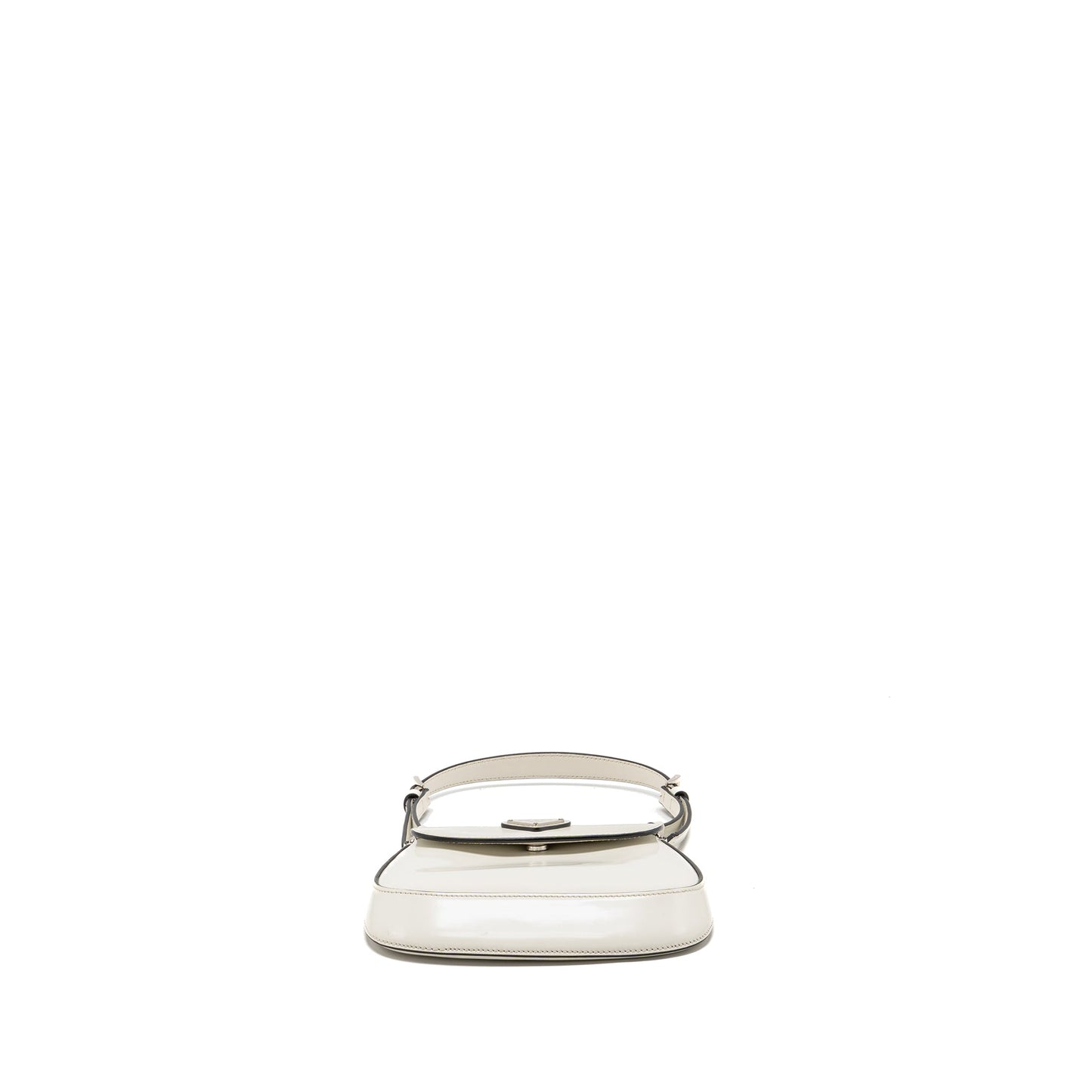 Prada Mini Cleo Mini Purse Brushed Leather White