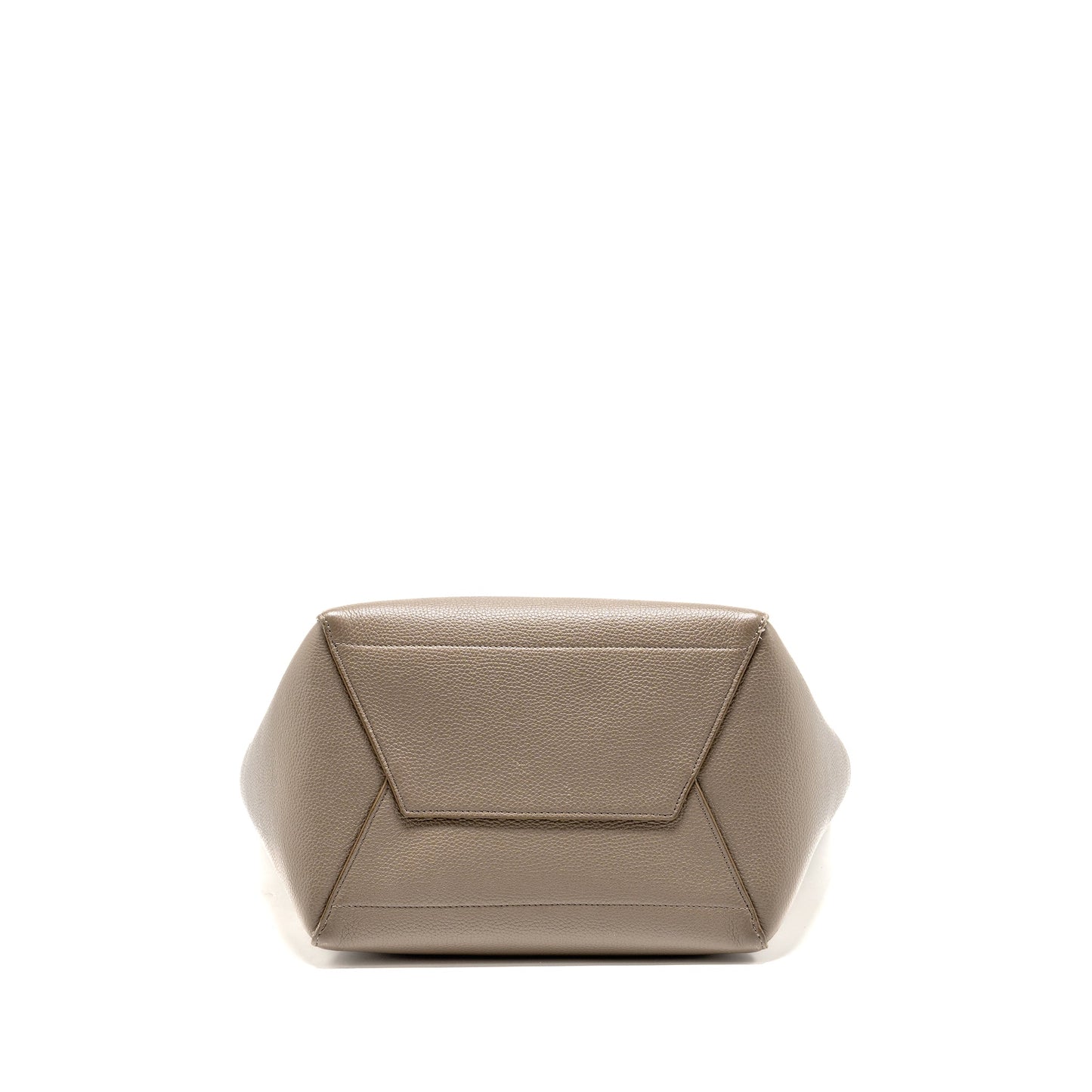 Celine Sangle Bucket Purse Grained Calfskin Grey