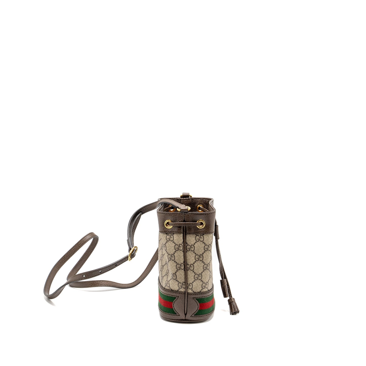 Gucci Ophidia mini Bucket Purse Supreme Canvas Beige / Ebony