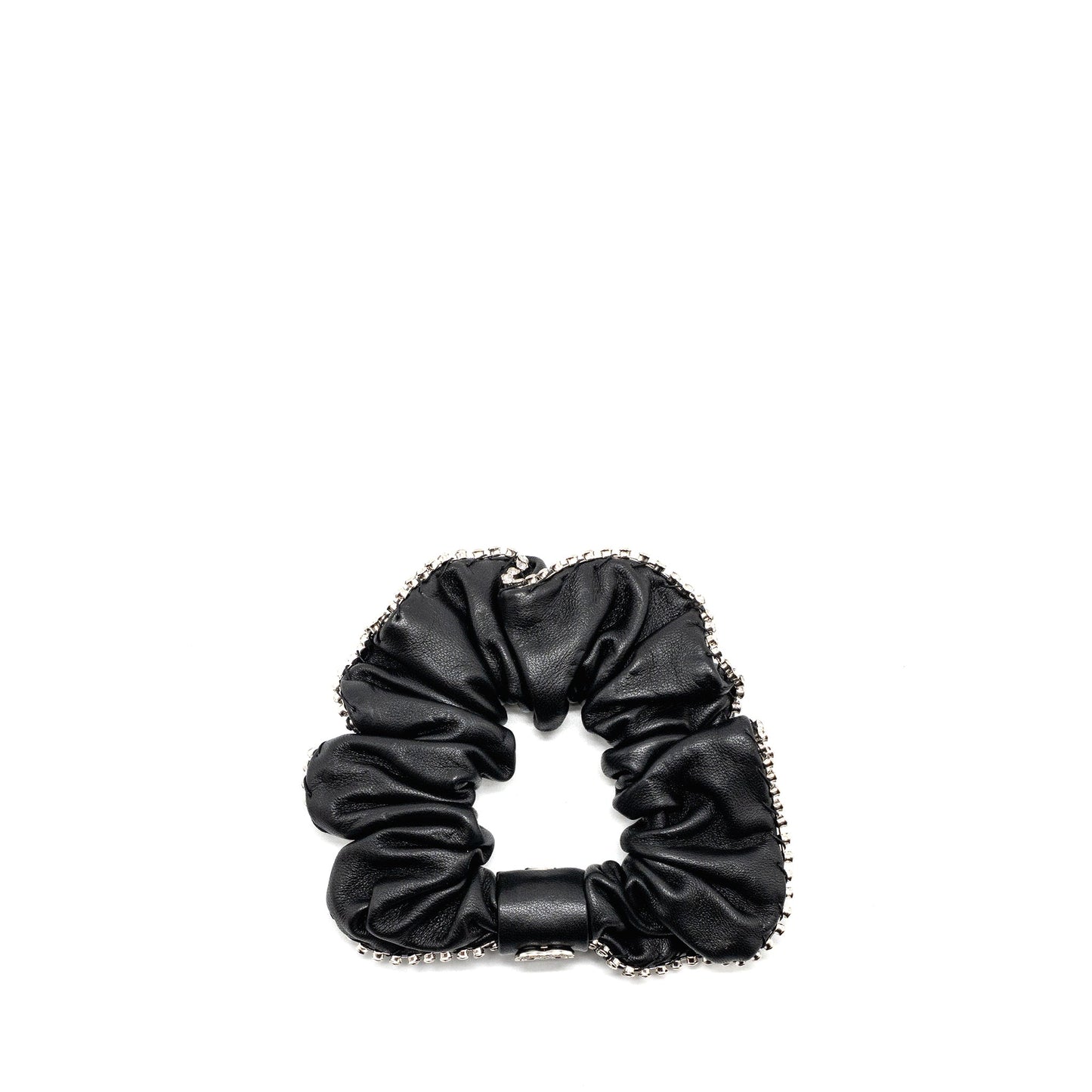 Chanel 22B Hair Tie with Crystal Lambskin Black SHW