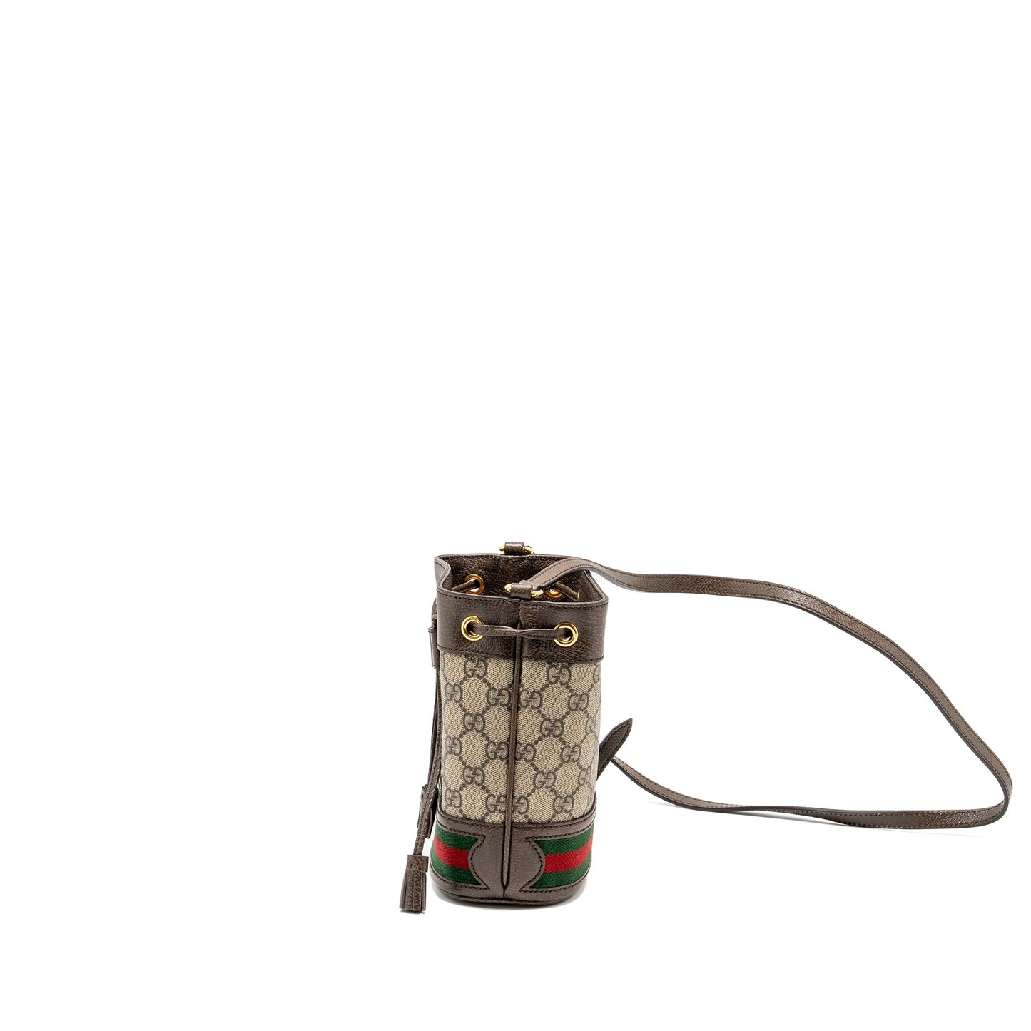 Gucci Ophidia mini Bucket Purse Supreme Canvas Beige / Ebony