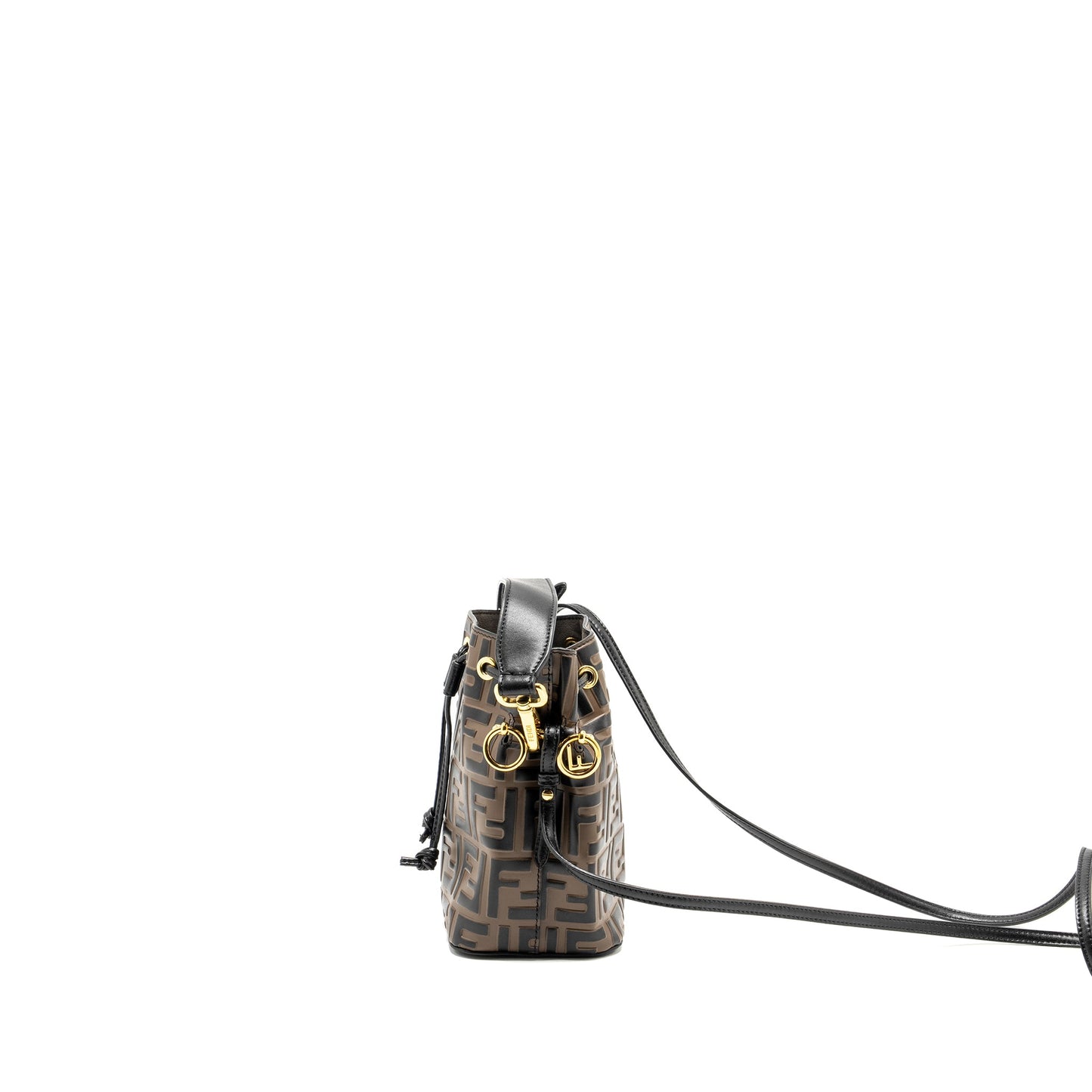 Fendi Mini Mon Tresor Bucket Purse Calfskin Brown/Black