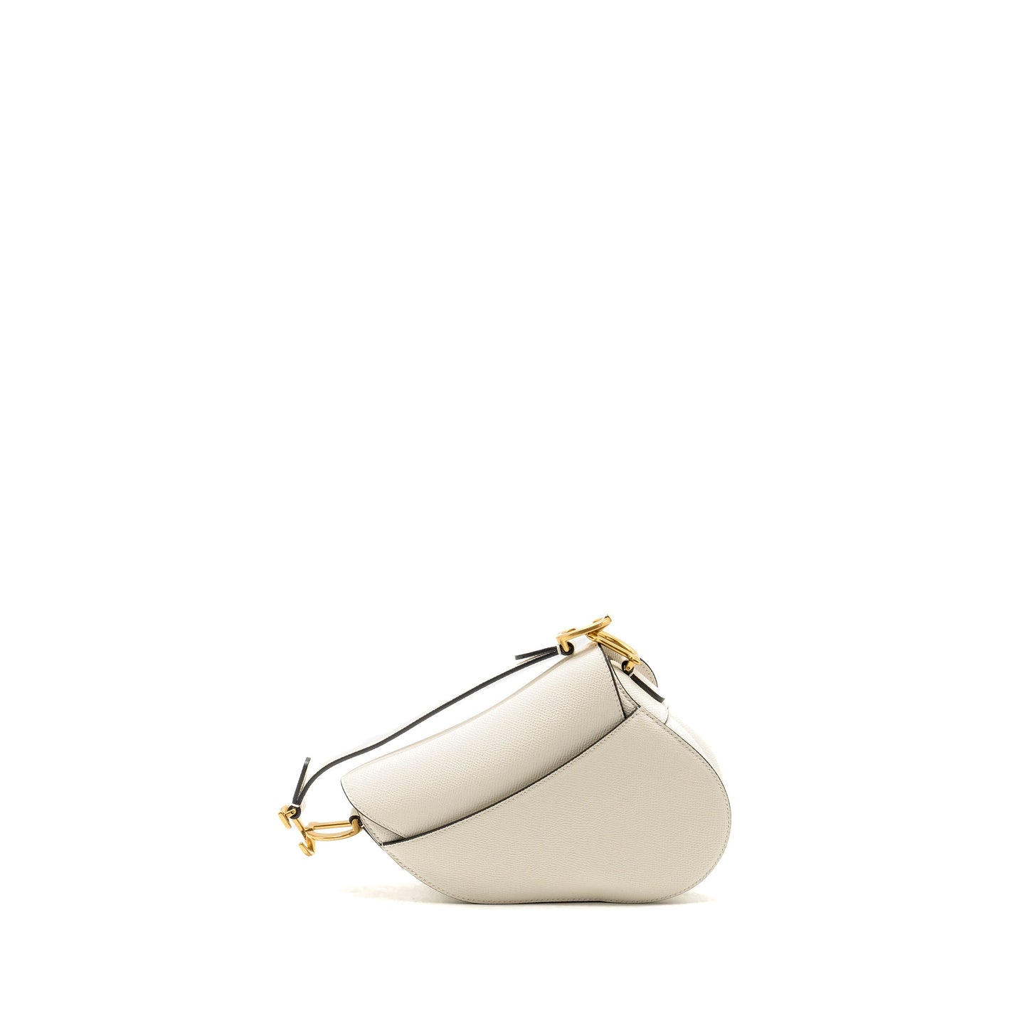 Mini Saddle Purse Calfskin White