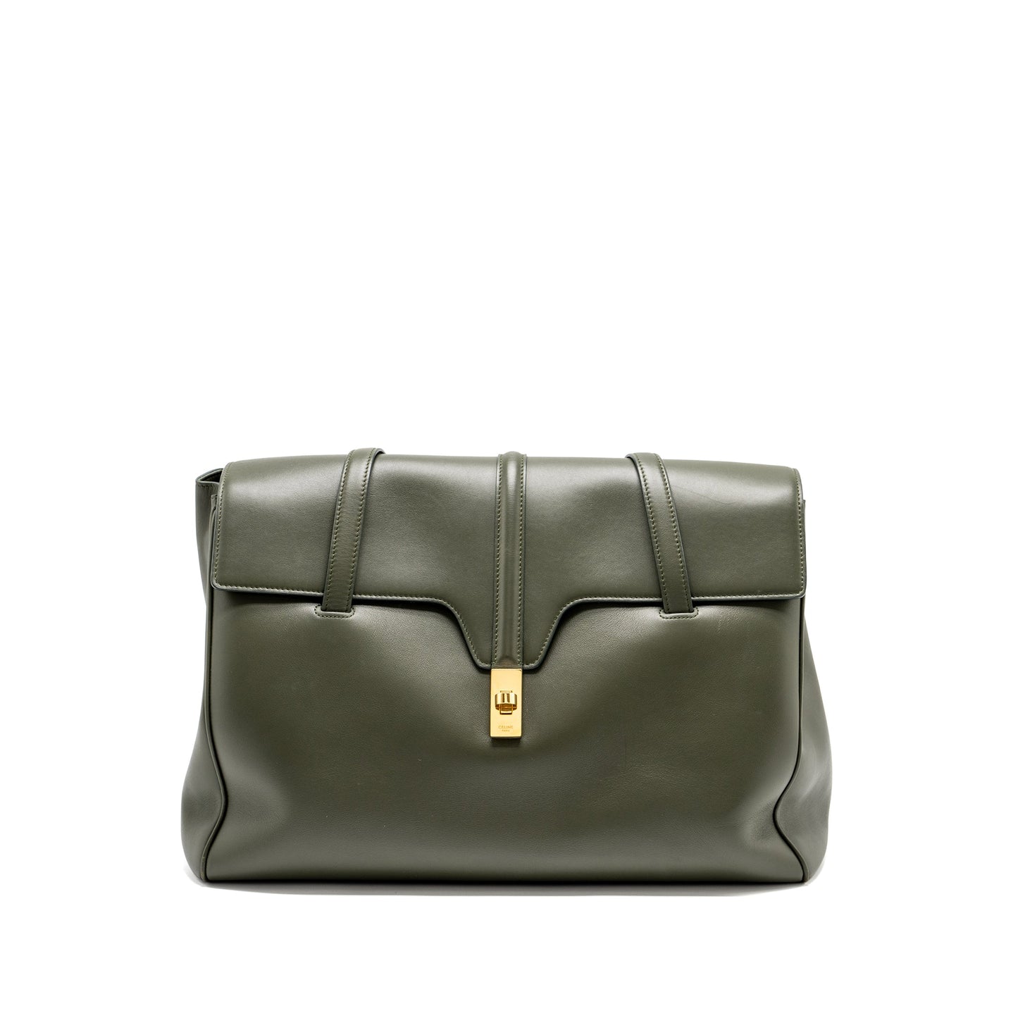 Celine Large Soft 16 Purse Smooth Calfskin Dark Green