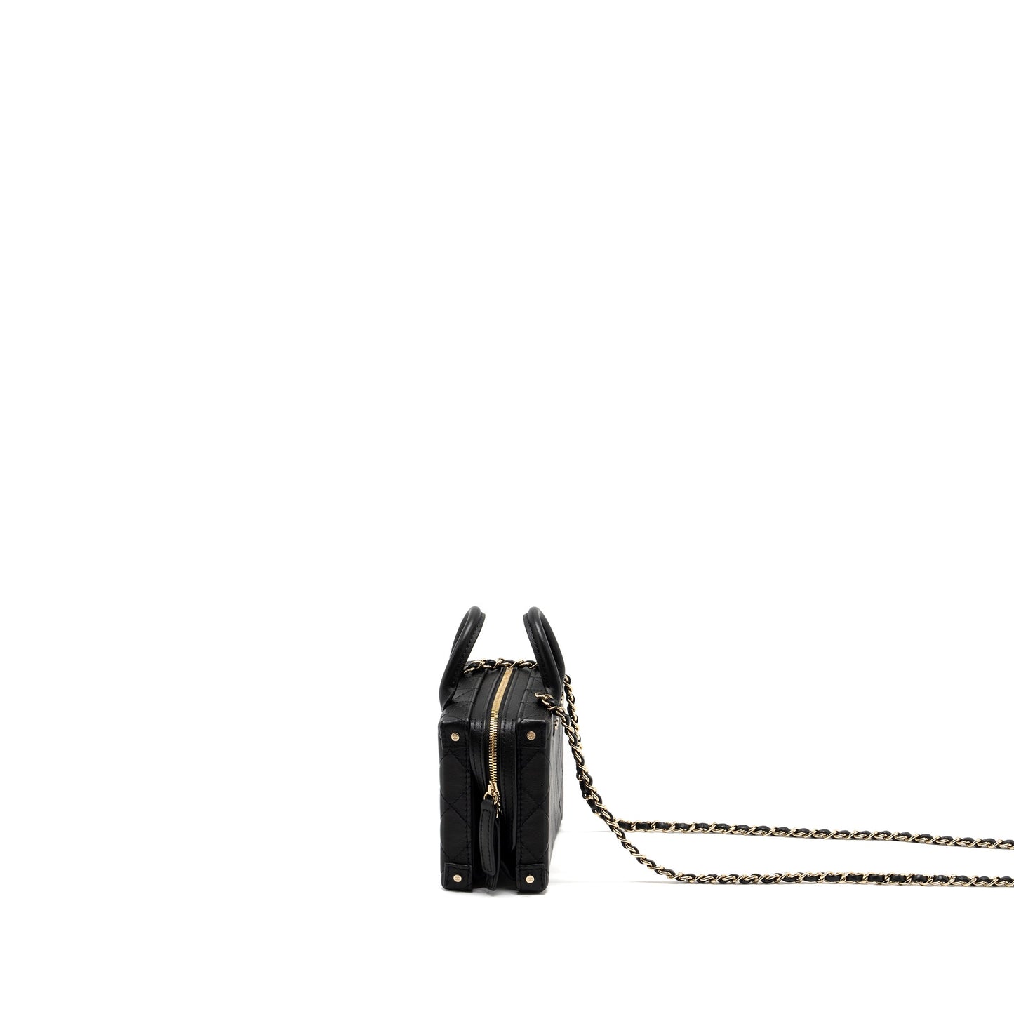 Chanel 22B Small Vanity Case Calfskin Black GHW (Microchip)